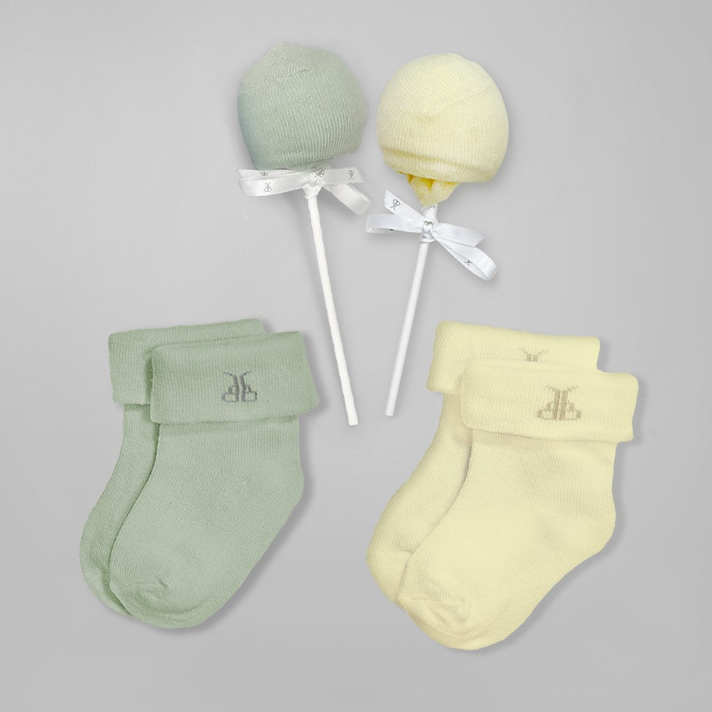 Personalized My First Steiff Baby Socks and Blanket Gift Set - Neutral Newborn Essentials for Shower, Christening & Welcome Home Celebrations