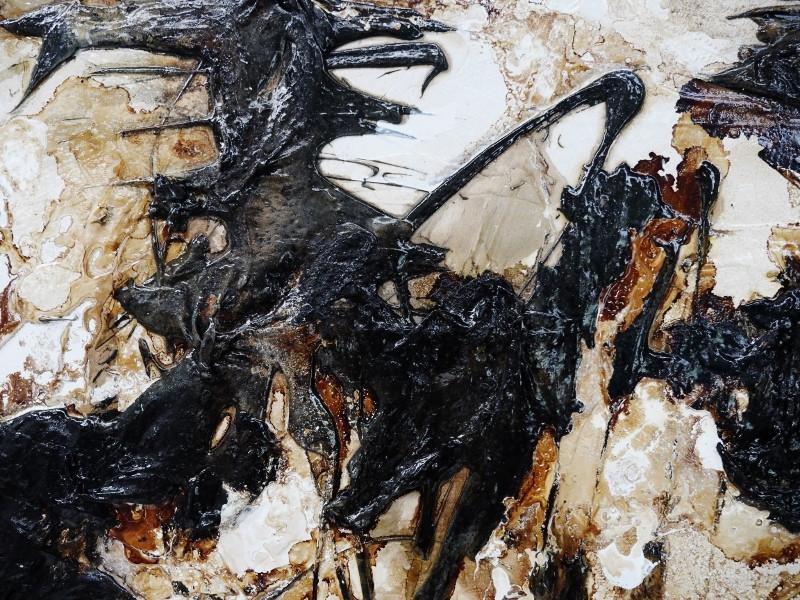 240cm x 100cm Brown Abstract Honey and Licorice Painting - Large Modern Wall Art for Living Room, Bedroom & Office Decor