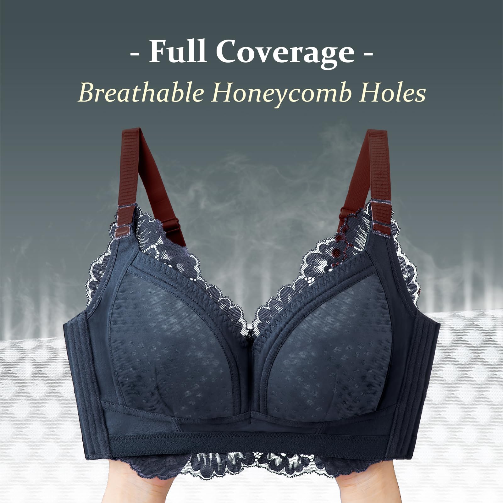 Baetty Wireless Bras for Women - No Underwire, Unpadded Full Coverage Comfort Bra 4548 | Perfect for Yoga, Sleeping & Everyday Wear