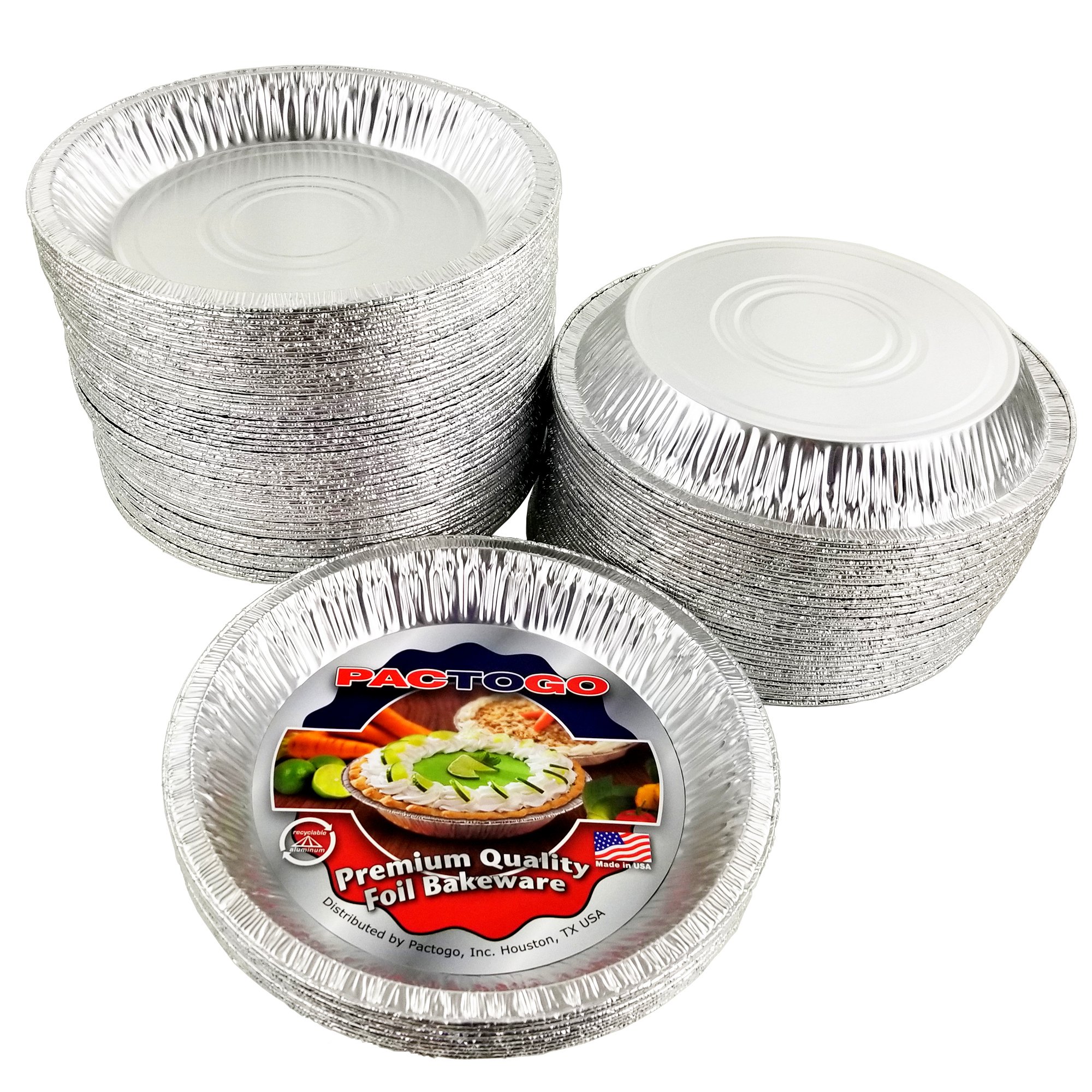 Premium Disposable Aluminum Foil Pie Pans - 9-5/8