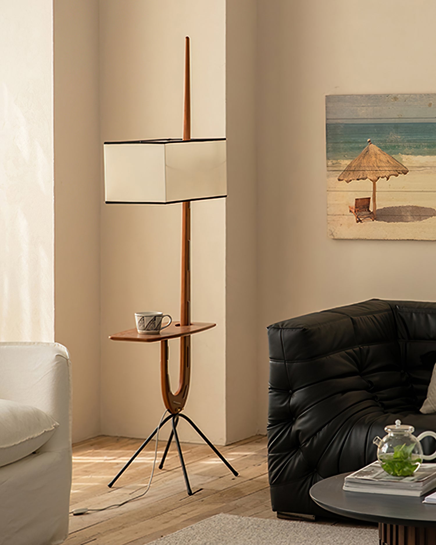 Modern Ardent Arch Floor Lamp - Adjustable LED Reading Light for Living Room, Bedroom & Office - Dimmable Brightness & Flexible Design for Cozy Ambience