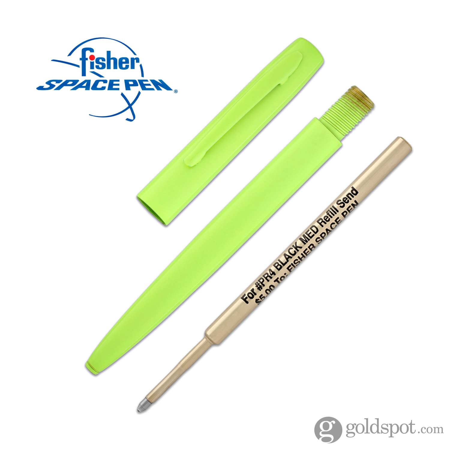 Fisher Space Pen Cap-O-Matic Ballpoint Pen - Tradesman Yellow - Durable, Refillable, All-Weather Writing for Outdoor, Office & Everyday Use