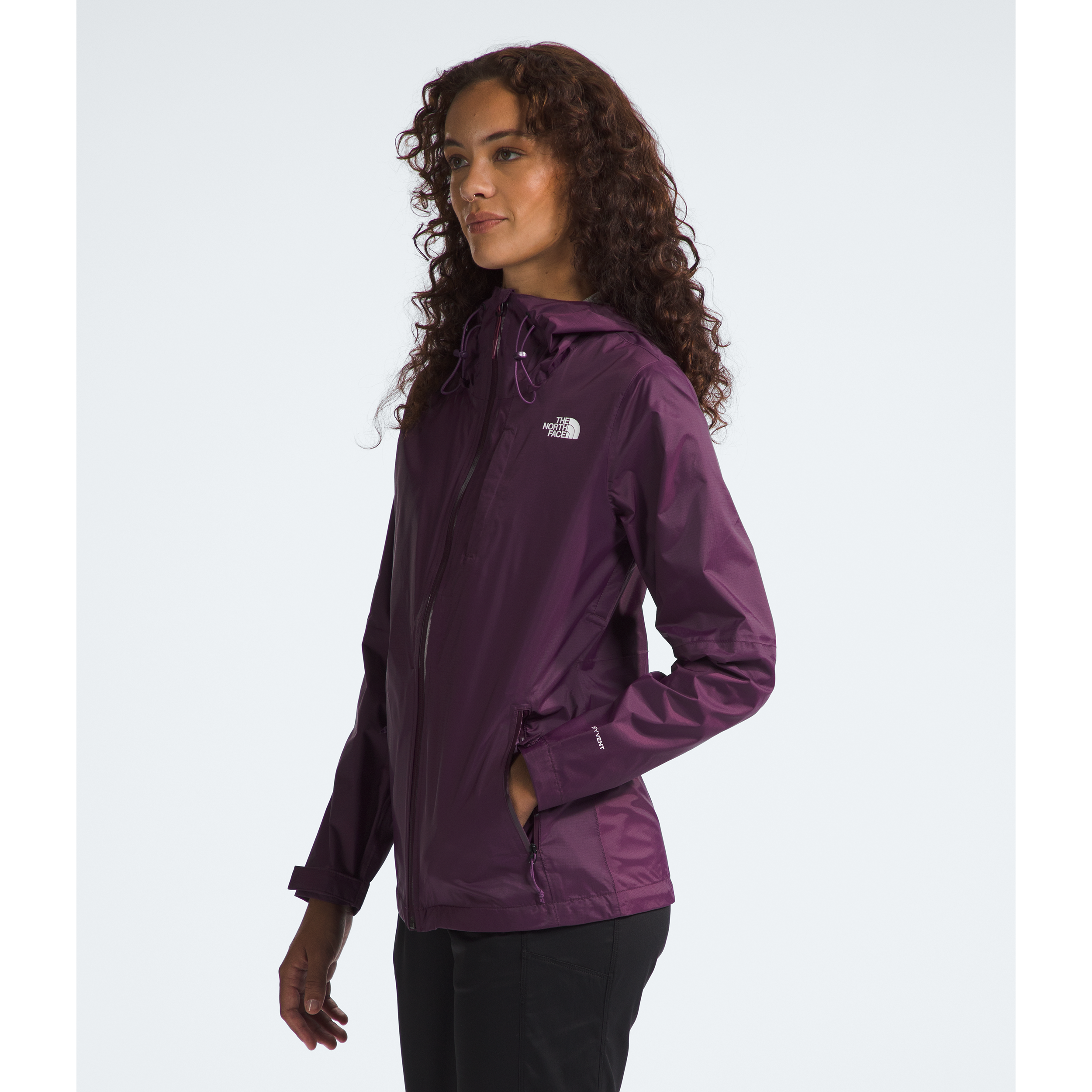 The North Face Women’s Alta Vista Waterproof Jacket - Black Currant Purple - Lightweight Hiking & Outdoor Adventure Coat for Women