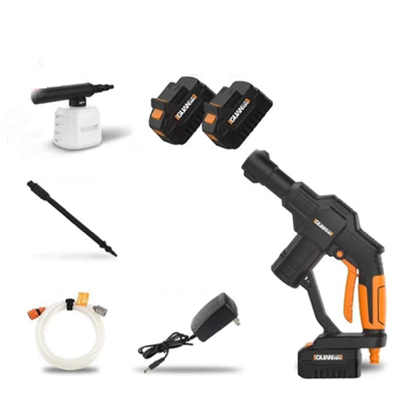 Portable Cordless Turbo Nozzle for Pressure Washers - Electric Car Wash Jet Spray Gun for Cars, Patio & Home Cleaning | Wireless Water Blaster for Driveway, Deck & Outdoor Surfaces