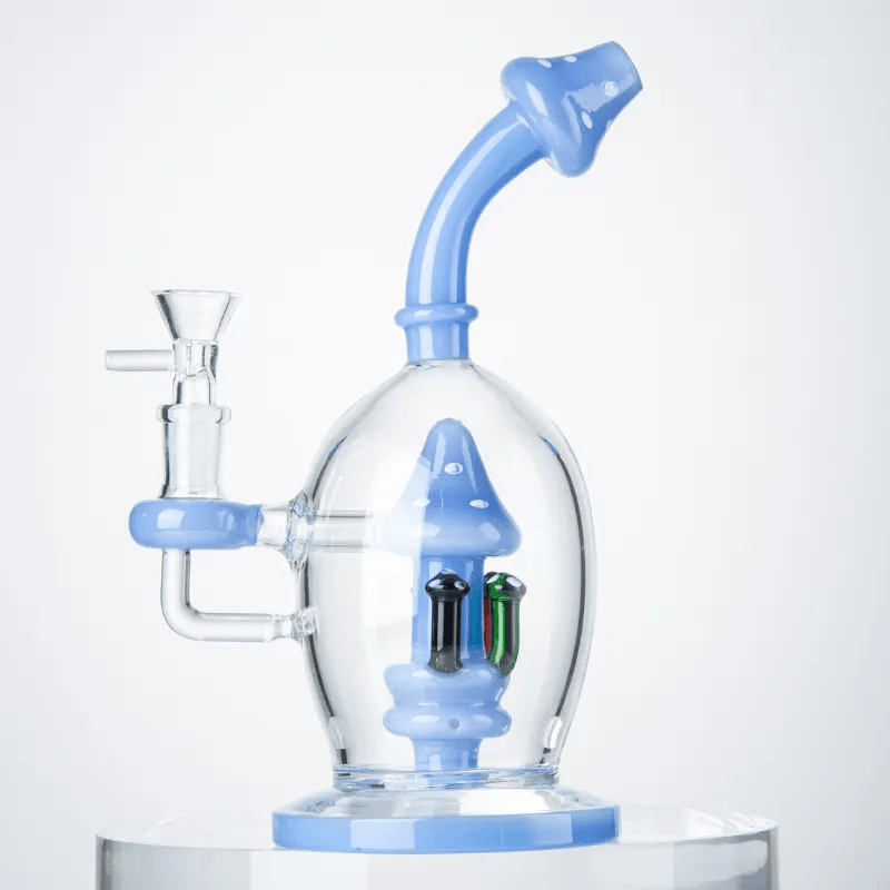 Premium Borosilicate Glass Mushroom Bong - Handcrafted Hookah Pipe for Smooth Smoking | Lightweight & Portable Design | Perfect for Home Use, Parties & Outdoor Adventures