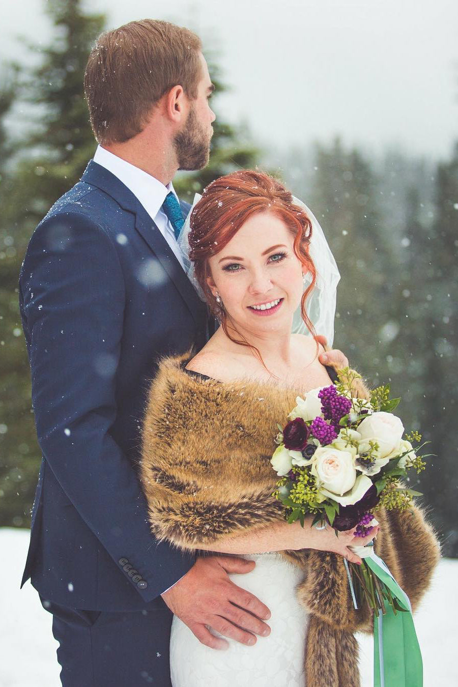 Lilian Brw03 Brown Fur Shawl - Soft & Warm Winter Wrap for Women - Perfect for Parties, Weddings & Cold Weather Fashion