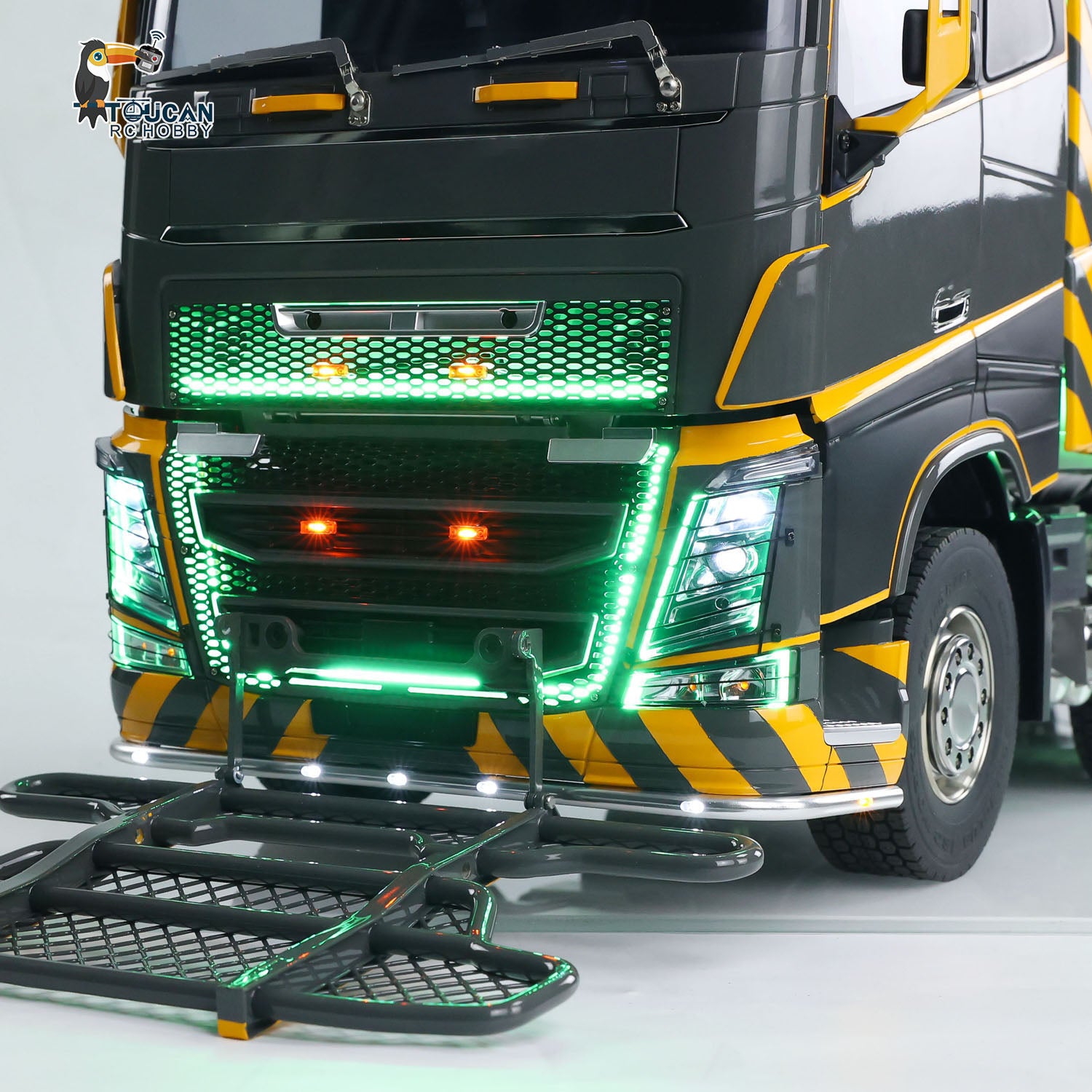 Unitru 02 FH16 1/14 Scale 10x10 Metal Chassis Remote Control Tractor Truck RTR RC Lorry Car Model with ST8 Radio, Battery, Smoke & Light - 3 Speed Modes for Off-Road Racing & Collectors
