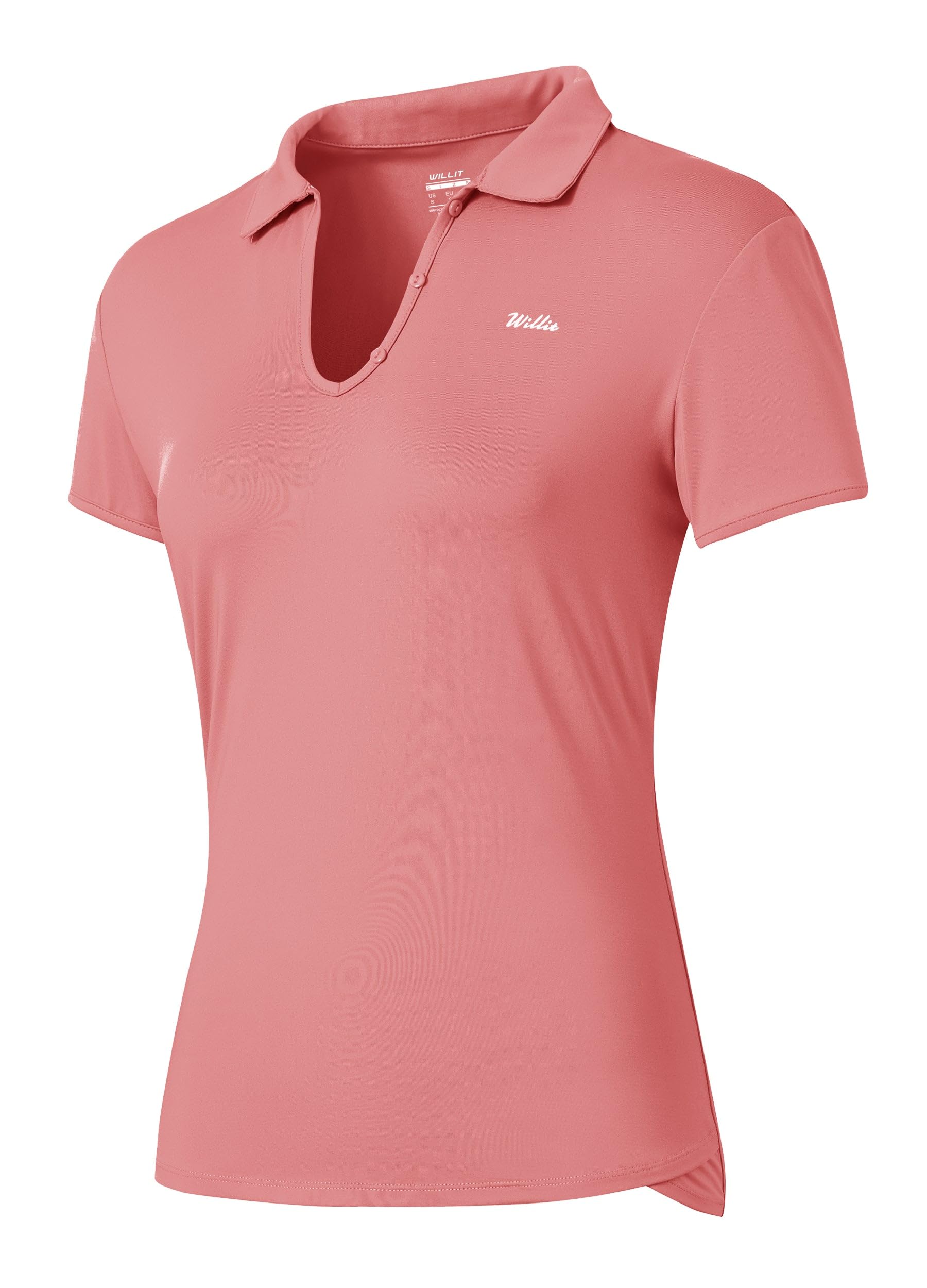 Willit Women's Quick Dry Polo Shirt - UPF 50+ Tennis Golf Running Top - Breathable Short Sleeve Active Workout Shirt for Women - Perfect for Tennis, Golf, Running & Gym Workouts