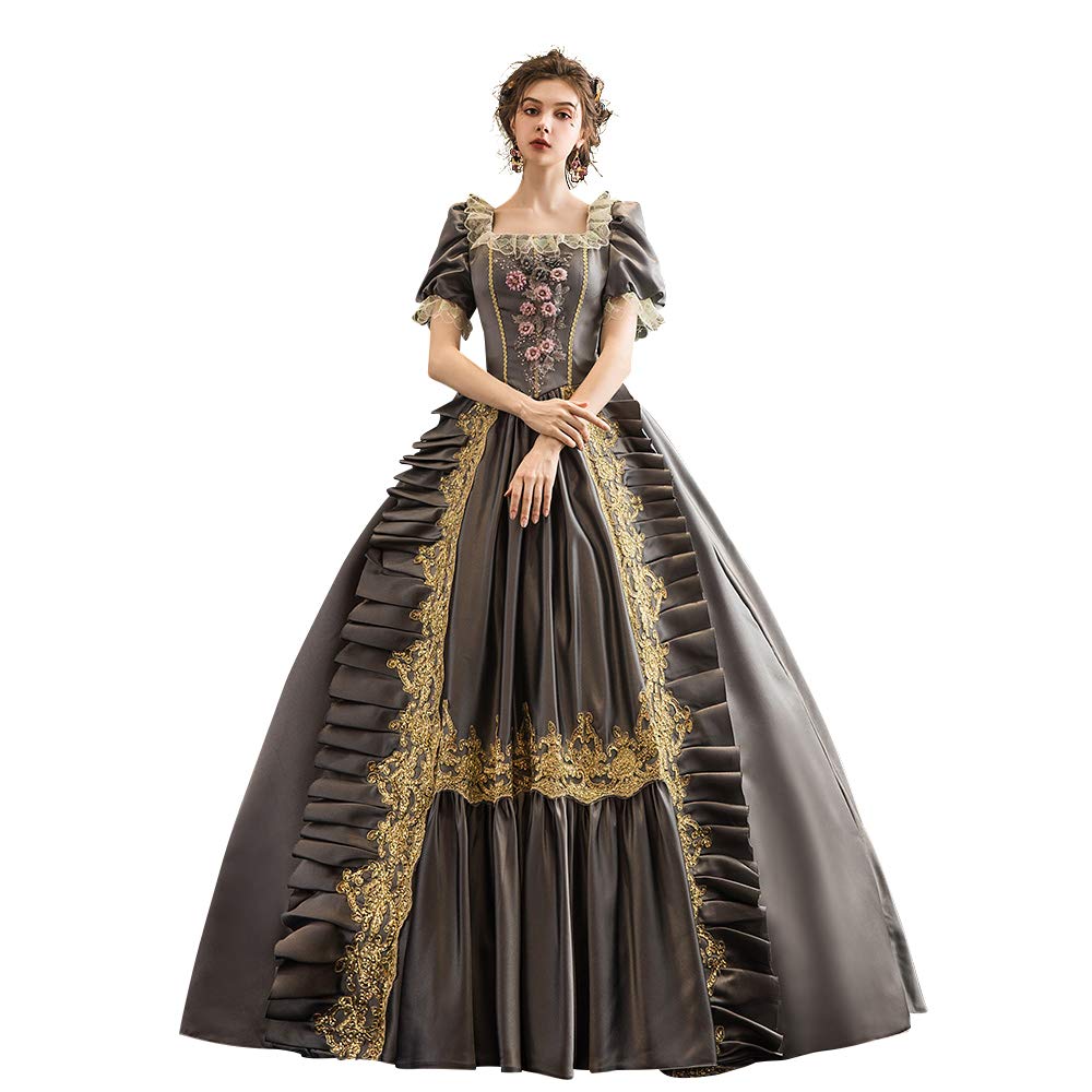 KEMAO Victorian Baroque Marie Antoinette Dress - Elegant Rococo Renaissance Ball Gown for Cosplay, Historical Reenactment & Themed Parties
