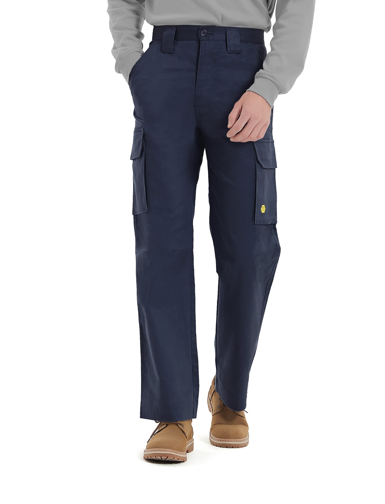 PTAHDUS Men's FR Cargo Pants 7.5oz Flame Resistant Lightweight Work Pants with Multi-Pockets - Ideal for Welding, Construction & Outdoor Work