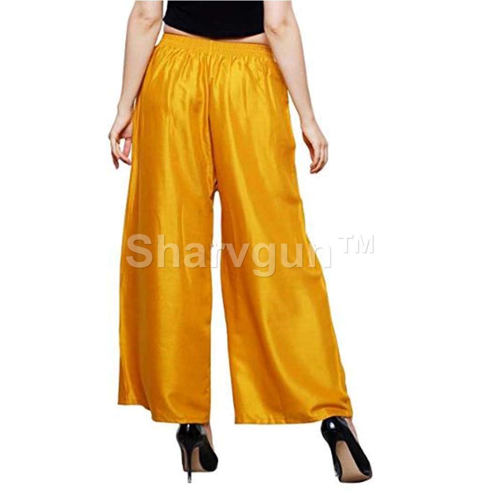 SharvgunTM Women's Palazzo Pants - Flowy Wide Leg Lounge Pants for Yoga, Travel & Casual Wear - Comfortable Stretchy High Waist Trousers