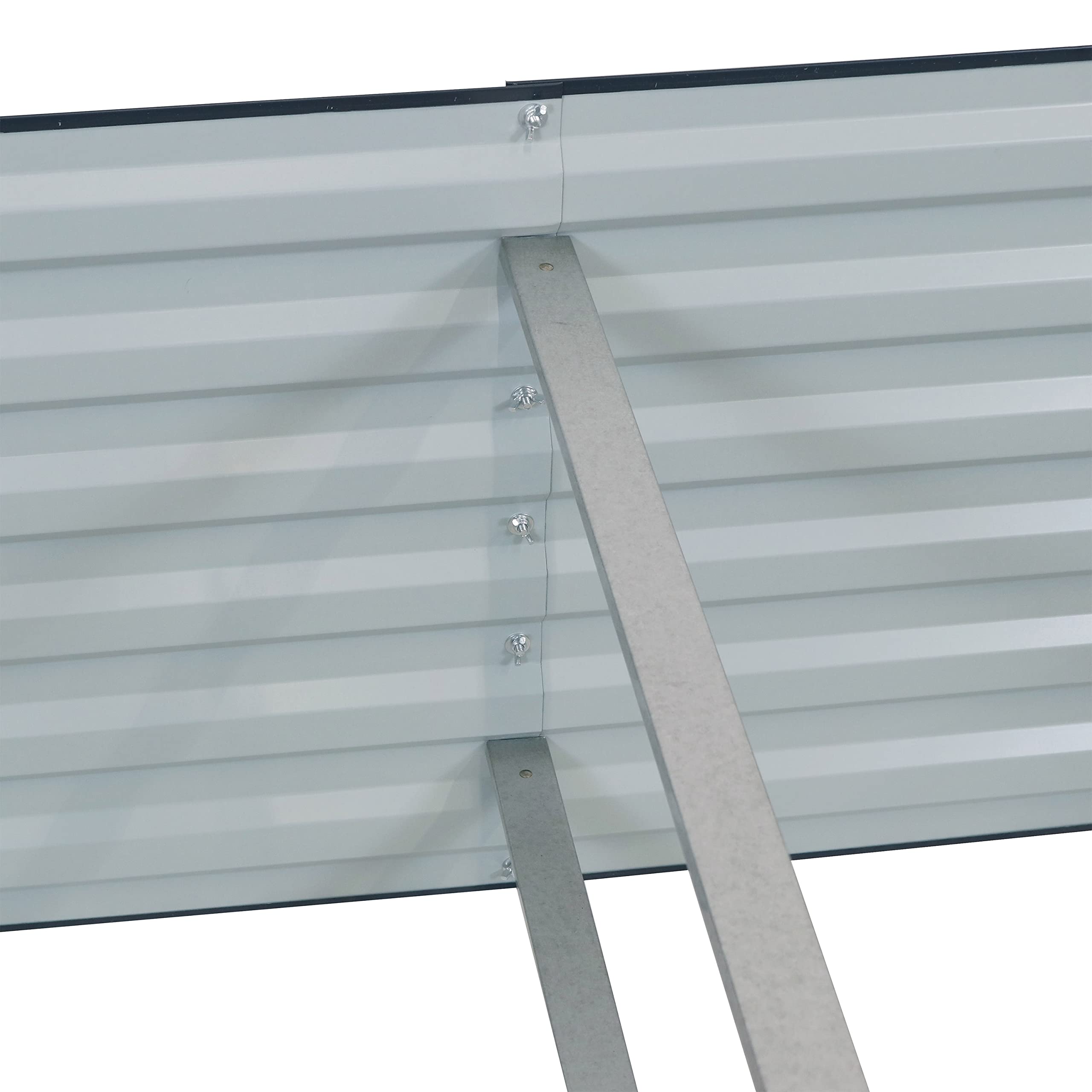 71-Inch Rectangular Raised Garden Bed Kit - Galvanized Steel Planter Box for Vegetables, Flowers & Herbs - Dark Gray Outdoor Gardening Solution for Backyard, Patio & Urban Farming