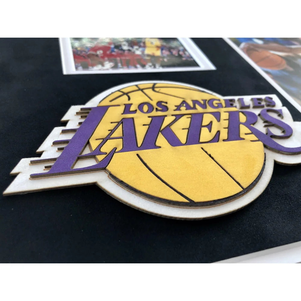 Michael Jordan & Kobe Bryant Autographed 11x14 Framed Basketball Photo - UDA Panini Certified COA - Bulls & Lakers Memorabilia - Perfect for Sports Collectors & Man Cave Decor