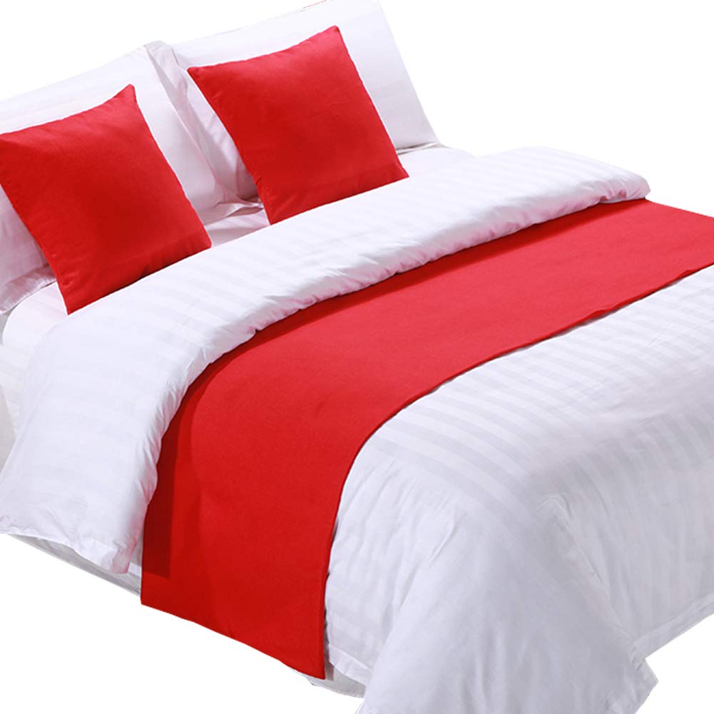 Luxury 800 Thread Count Hotel Bed Runner Scarf - Soft Solid Color Bedspread Coverlet for Twin, Queen & King Size Beds - Elegant Home Bedroom Decoration with Matching Pillows - Perfect for Hotels, Guest Rooms & Master Suites
