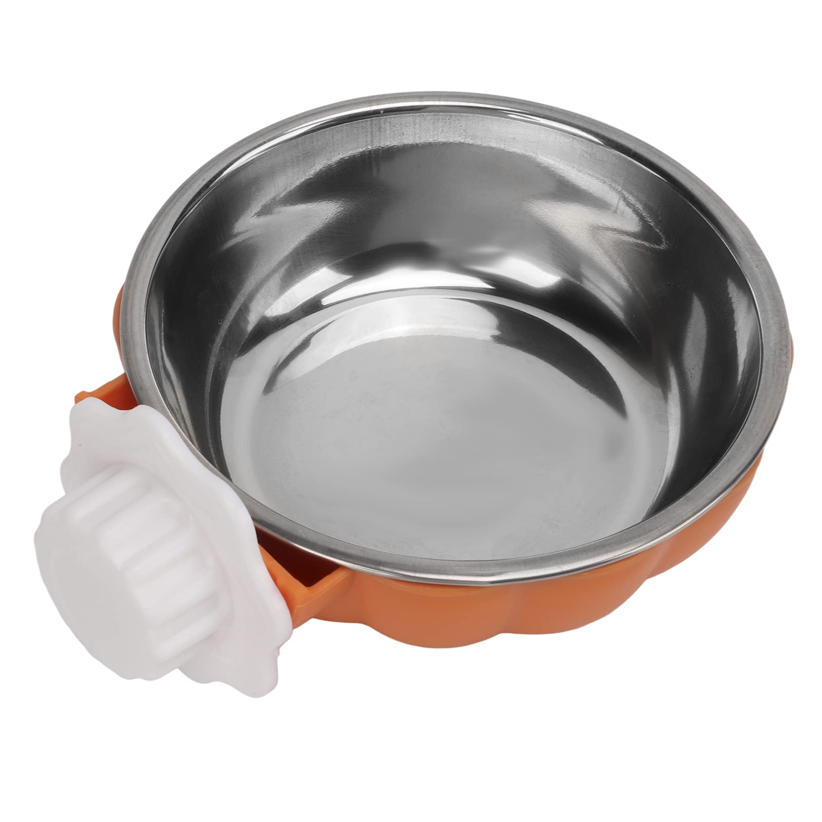 Stainless Steel Detachable Pumpkin-Shaped Hanging Pet Feeder Bowl for Dogs, Cats, Birds & Guinea Pigs - Orange | Durable Outdoor & Indoor Feeding Solution for Pets