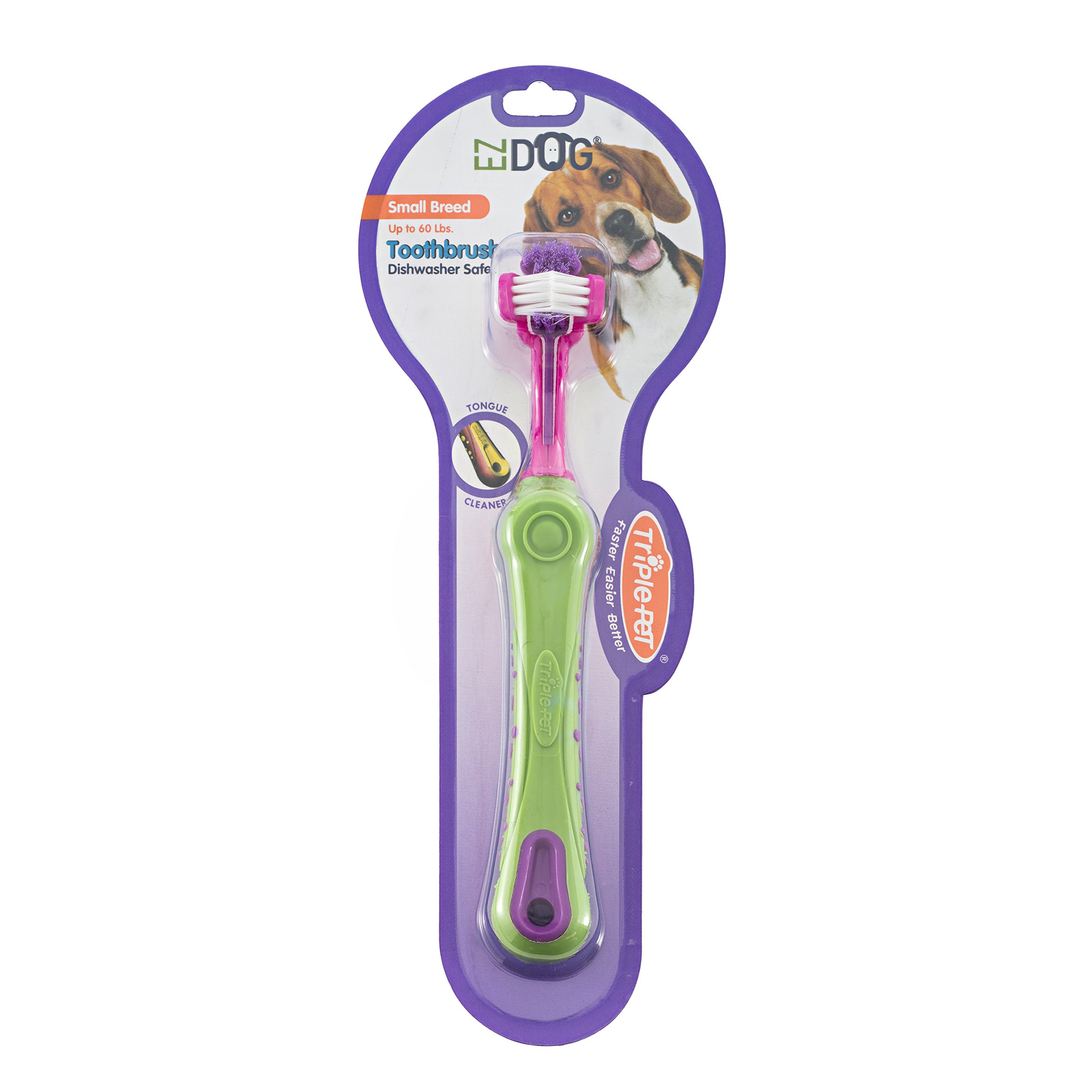 EZ Dog Toothbrush for Dogs - Dental Care Toothbrush for Fresh Breath & Teeth Cleaning | Finger Toothbrush for Puppies & Adult Dogs | Dog Toothpaste Included | Perfect for Daily Oral Care & Pet Hygiene at Home