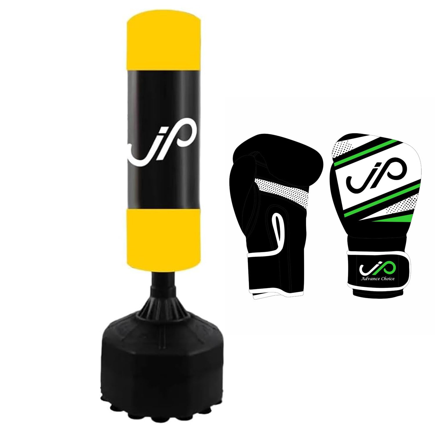 Free Standing Punching Bag for Adults - Heavy Duty Double Stitched Boxing Bag with Suction Cups - Perfect for MMA Training, Taekwondo & Kickboxing Practice at Home or Gym