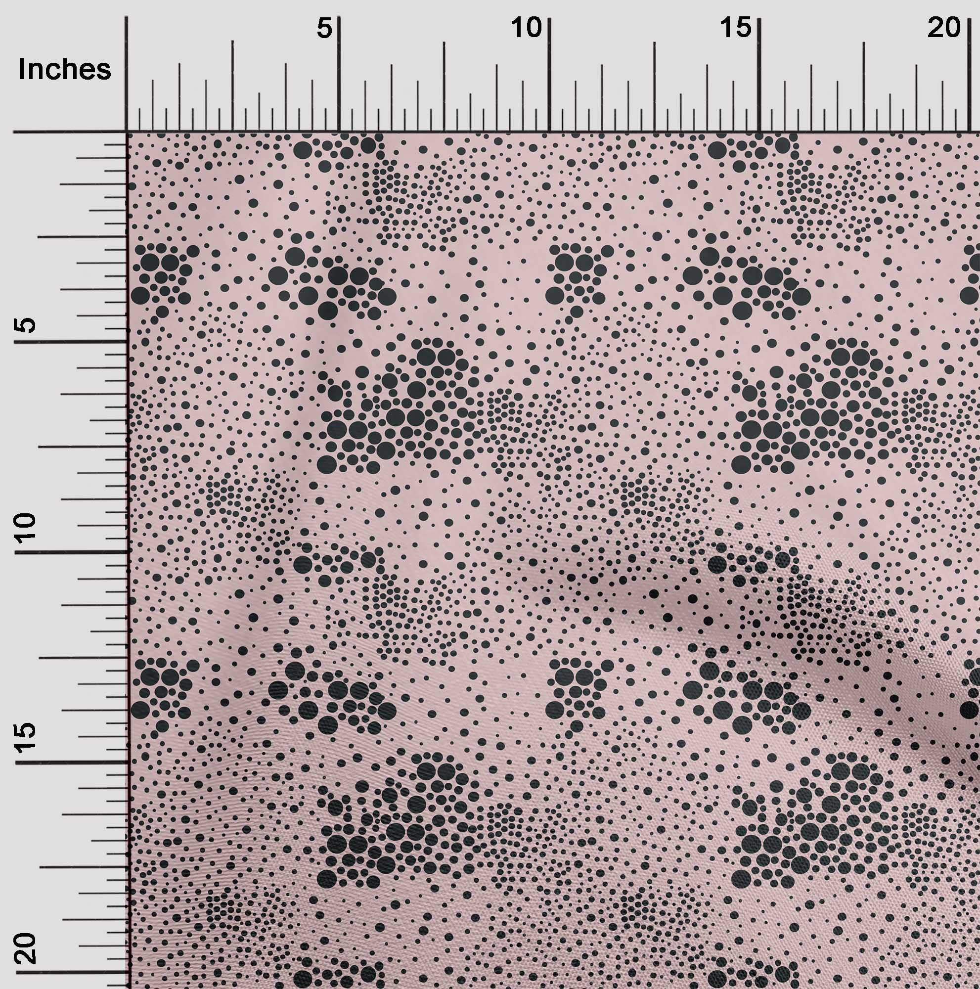 oneOone Polyester Spandex Rose Pink Fabric with Uneven Dot Print - 56 Inch Wide Dress Material by The Yard | Perfect for DIY Dresses, Skirts & Home Decor Projects