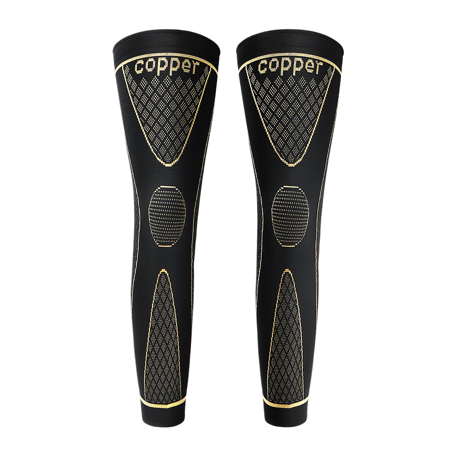 SKDK Copper Compression Leg Sleeves for Men & Women - Knee High Support Sleeves for Basketball, Cycling, Football, Arthritis Relief - Reduce Swelling & Varicose Veins - Perfect for Sports, Workouts & Daily Leg Pain Relief