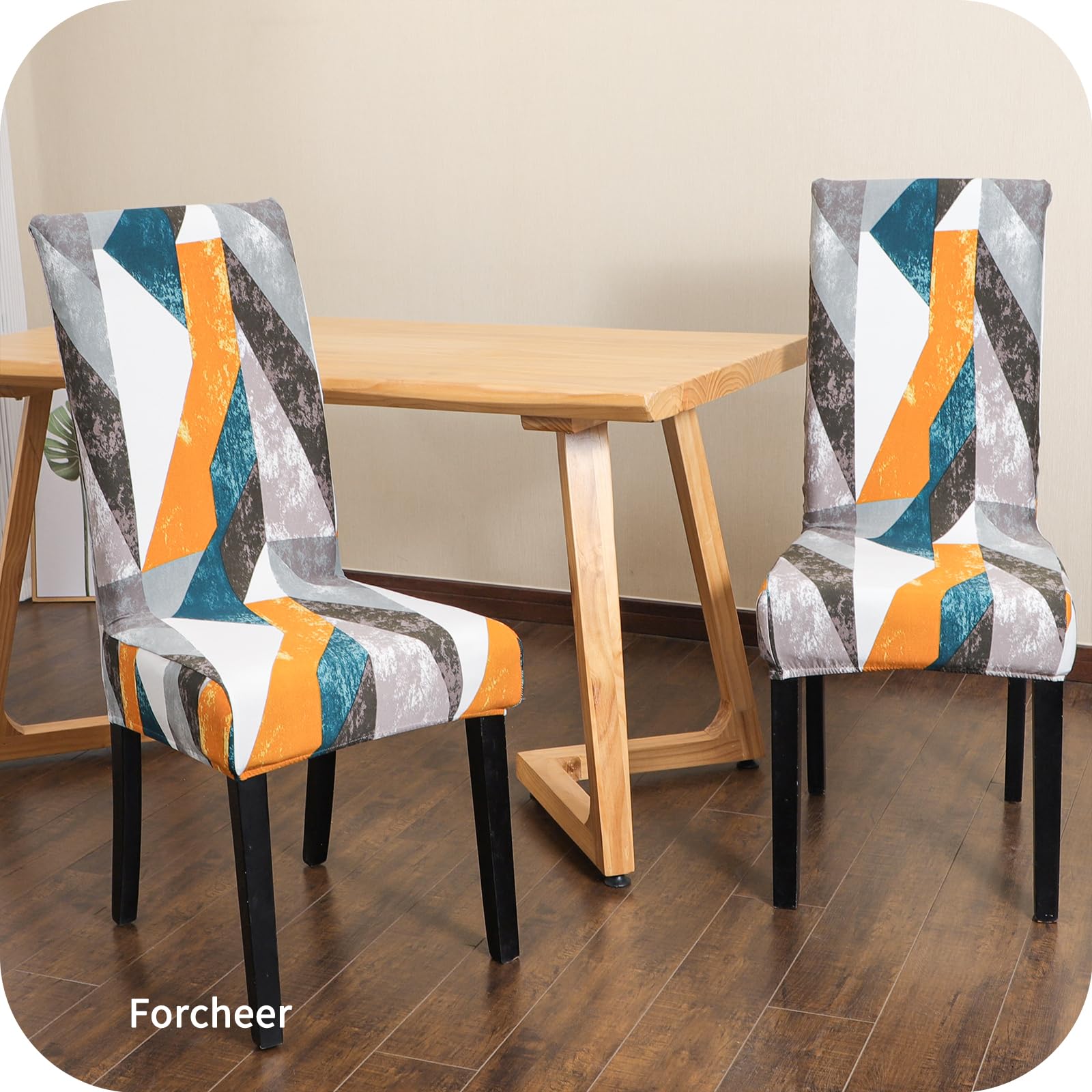 FORCHEER Stretch Dining Chair Covers Set of 6 - Classic Parsons Slipcovers for Kitchen & Dining Room - Washable Spandex Fabric Chair Protectors - Perfect for Home, Restaurant, and Party Decor