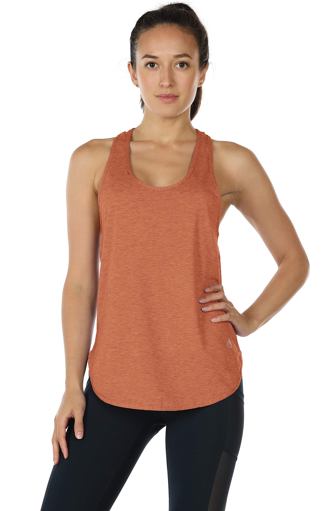 icyzone Women's Racerback Workout Tank Tops - Breathable Athletic Running Shirts, Loose Fit Yoga Tops (Pack of 2) for Gym, Jogging & Summer Outdoor Activities