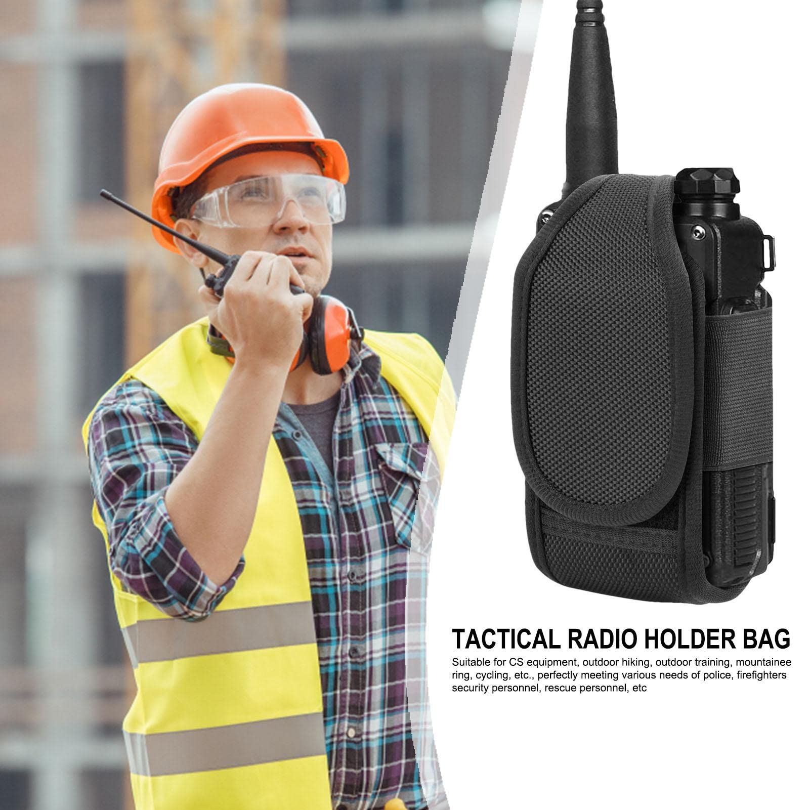 Waterproof Radio Shoulder Holster - Heavy Duty Walkie Talkie Chest Holder Pouch for Motorola, Baofeng & More | Compatible with Backpacks, Duffel Bags & Tactical Gear | Perfect for Construction, Hiking & Outdoor Adventures