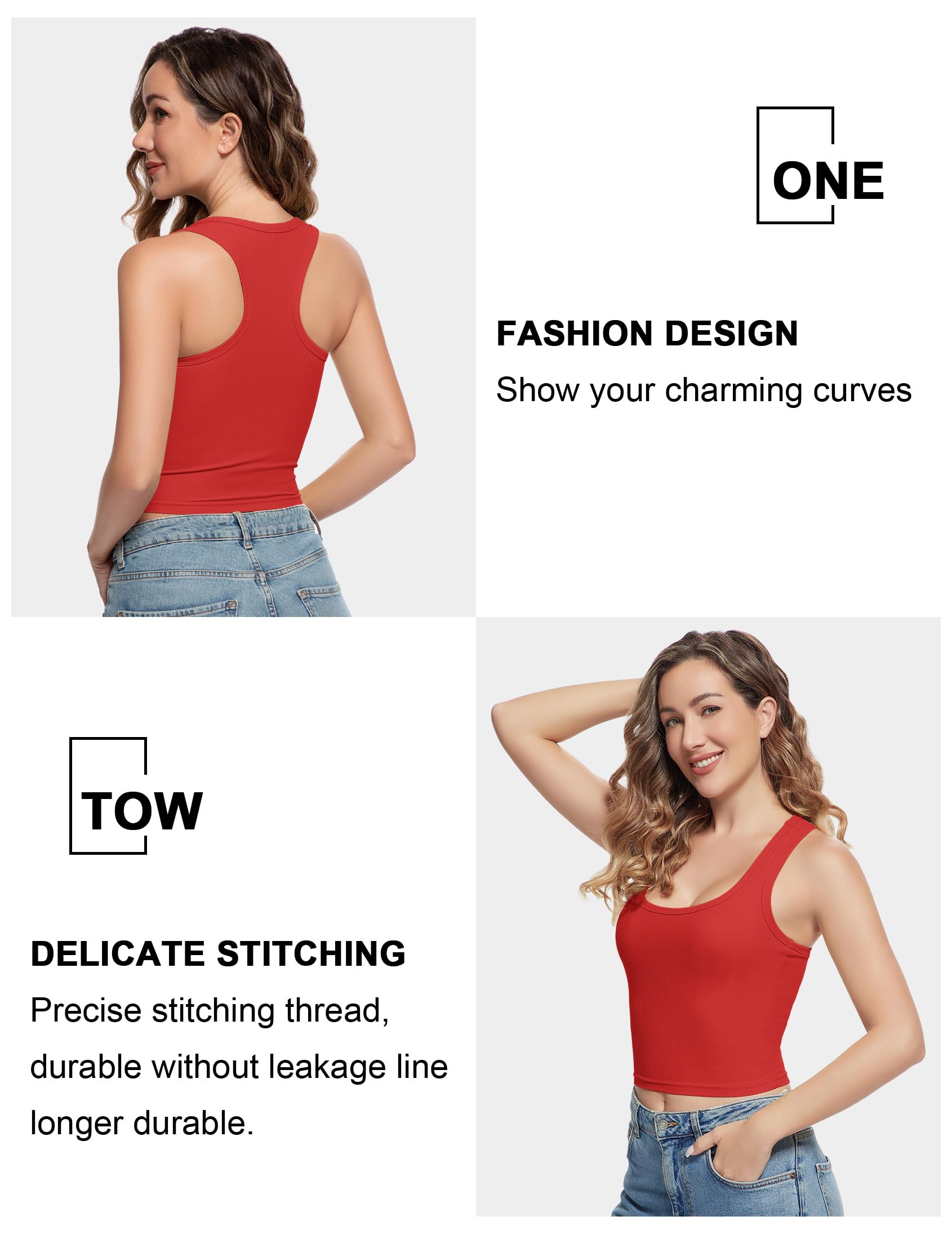 Women's Cotton Crop Tank Top - Sleeveless Square Neck Racerback Workout Shirt for Running & Yoga | Breathable & Comfortable Activewear for Gym, Sports & Casual Wear