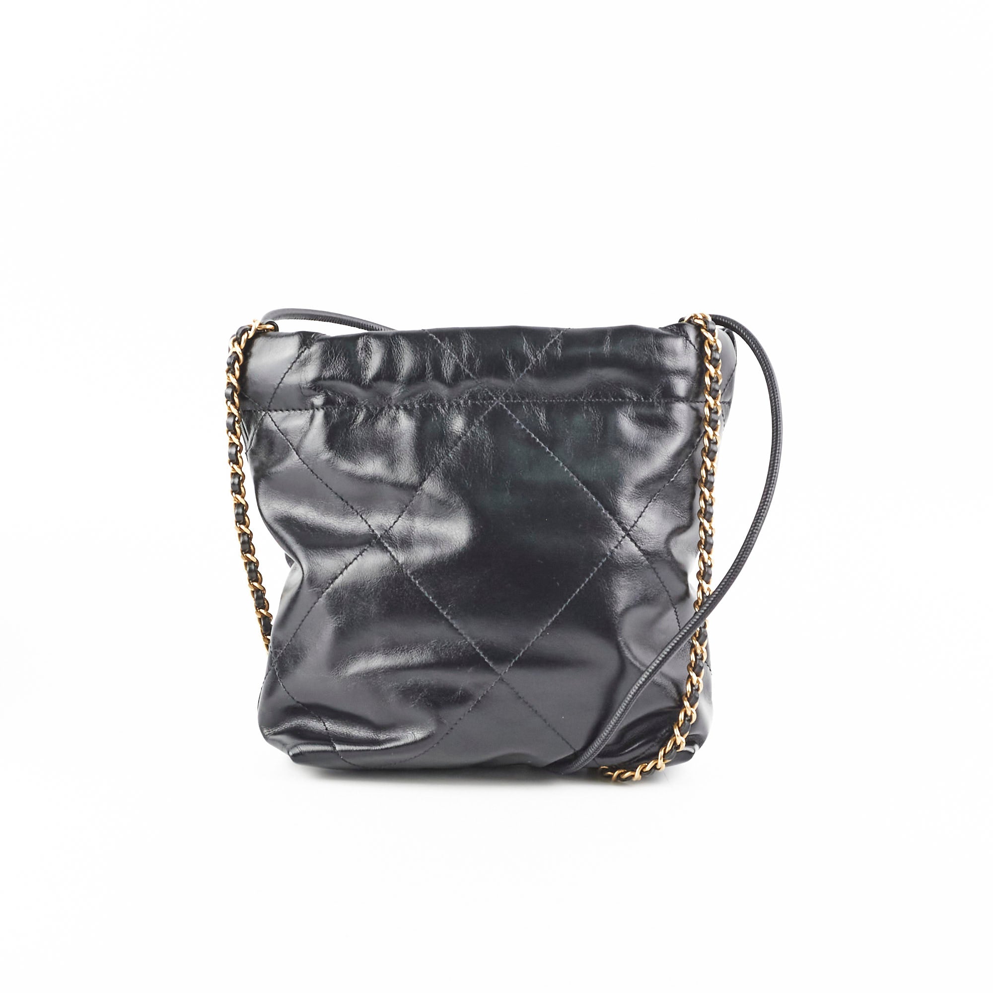 Chanel Mini 22 Handbag Black Leather Crossbody Bag for Women - Perfect for Date Night, Parties & Everyday Luxury