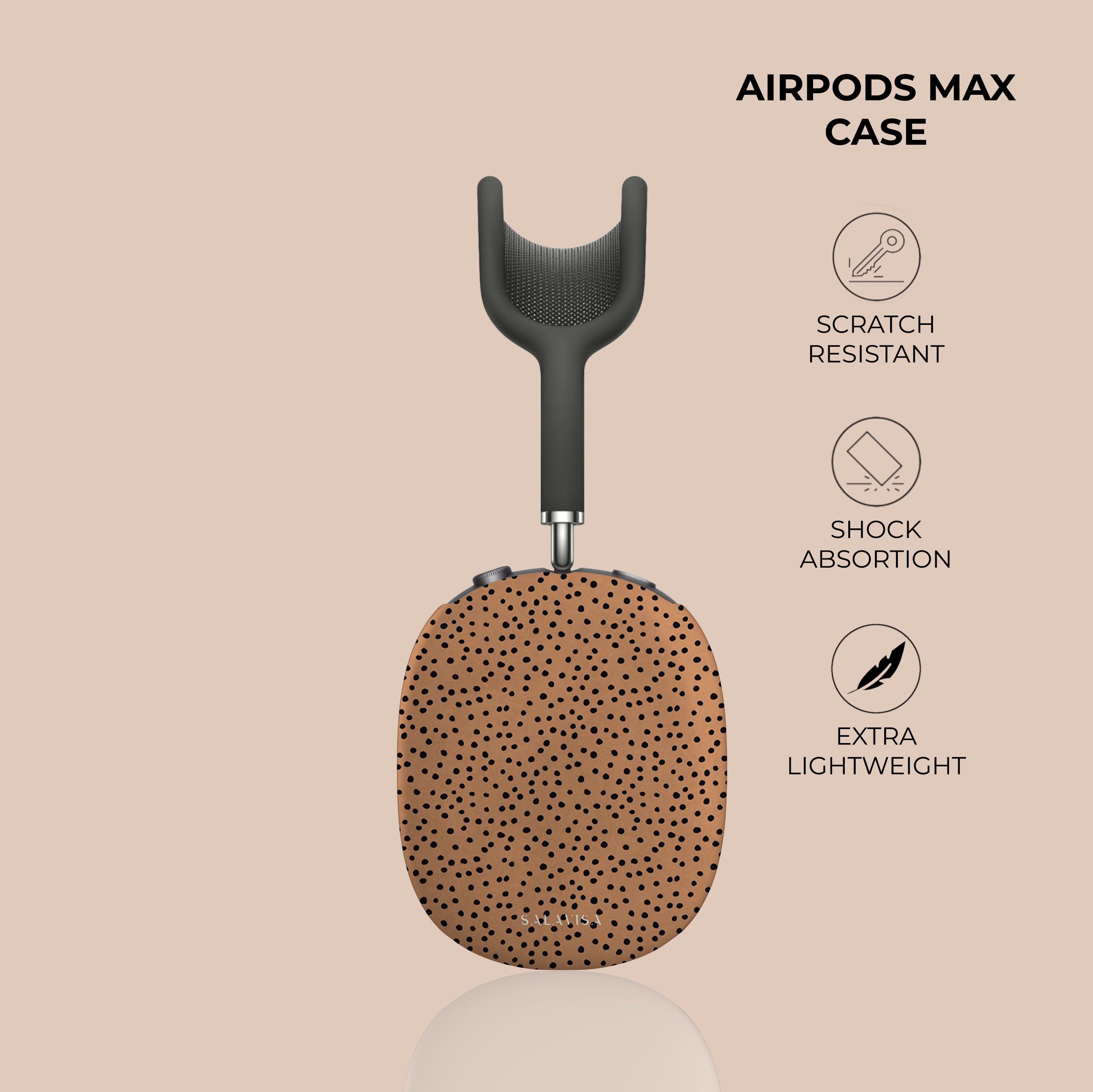 Premium Burnt Orange Polka Dots Protective Case for Apple AirPods Max - Stylish & Durable Cover for Travel, Work & Everyday Use