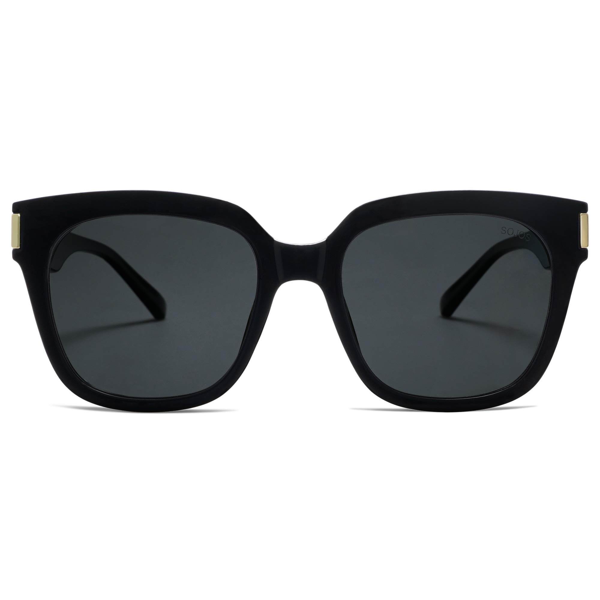 SOJOS Classic Polarized Square Frame Sunglasses for Women & Men - UV Protection, Trendy Unisex Design SJ2149 | Perfect for Driving, Beach, Outdoor Activities & Fashion Accessories