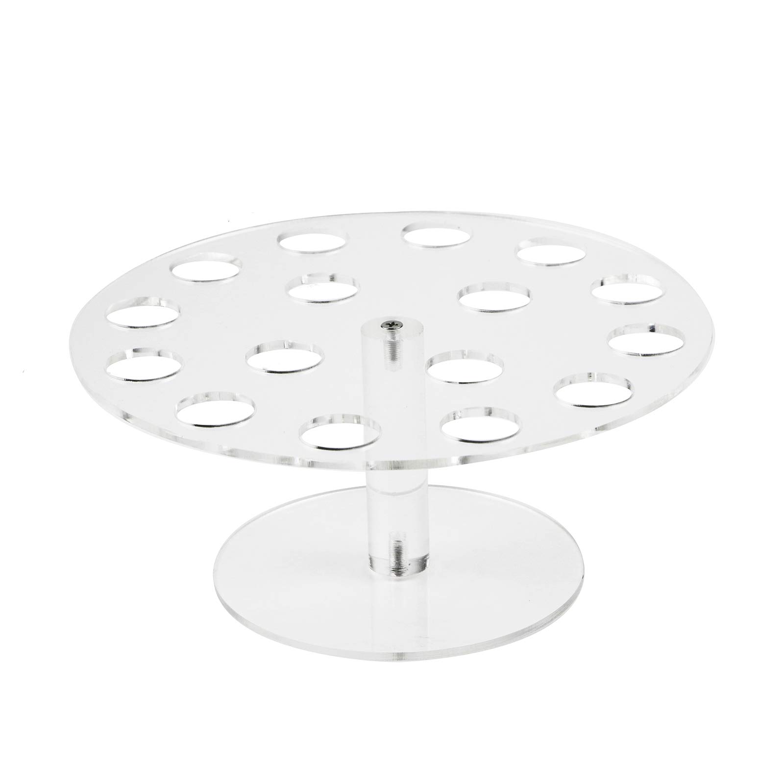2-Pack Acrylic Ice Cream Cone Holder Stand - 16 Holes for Cotton Candy & Dessert Cones - Durable Party Serving Display for Ice Cream Shops, Carnivals & Home Baking