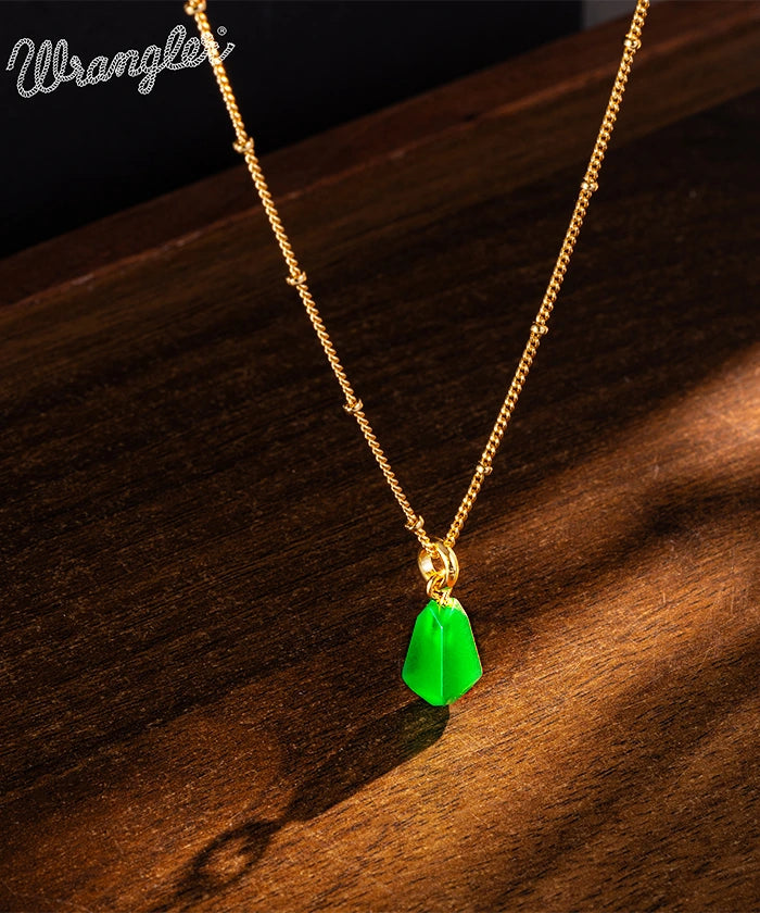 Wrangler Gold Plated Minimalist Pendant Necklace Set for Women - Elegant Layering Jewelry for Everyday Wear & Special Occasions