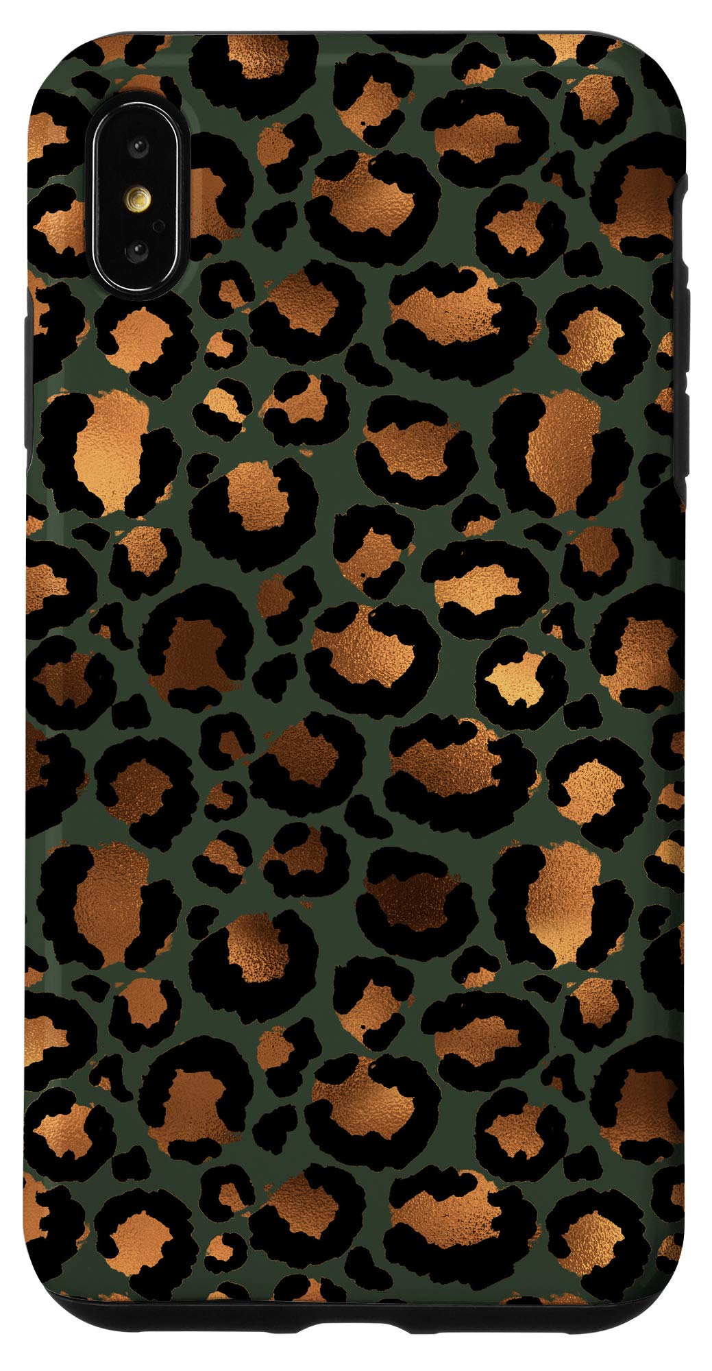 iPhone XS Max Cheetah Print Phone Case - Stylish Leopard Animal Design, Durable Green Protective Cover for Everyday Use & Fashion Accessory