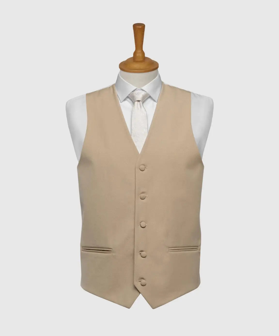 LA Smith Ascot Single Breasted Fine Wool Formal Waistcoat for Men - Elegant Wedding, Business & Evening Wear Vest