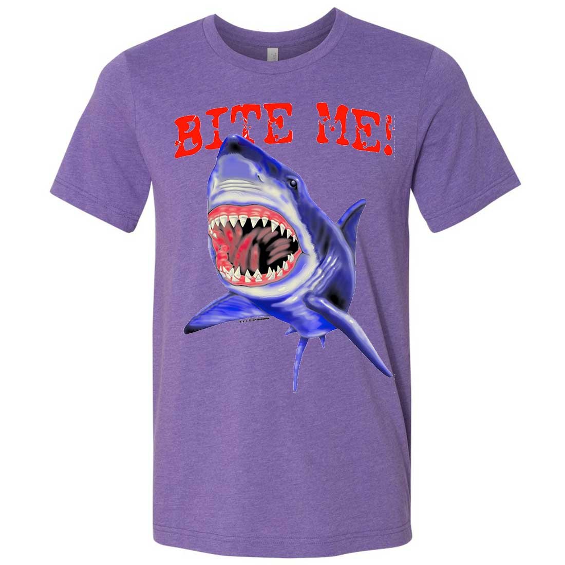 Great White Shark Graphic Men's Fitted T-Shirt - Assorted Colors | Stylish Casual Wear for Outdoors, Parties & Everyday Fashion