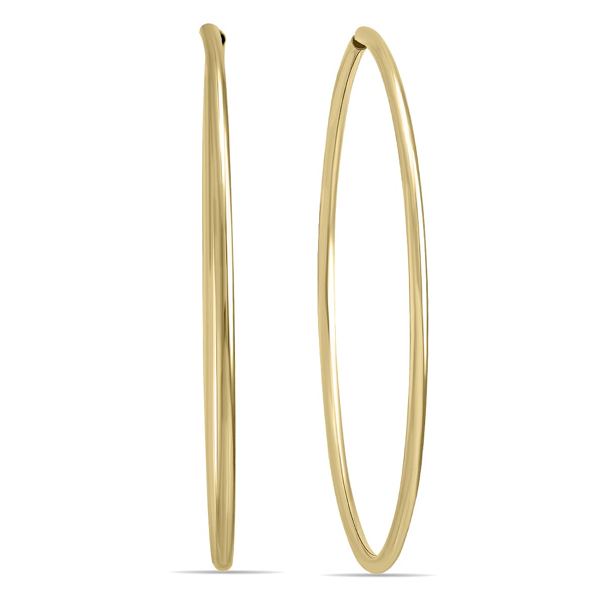 10mm - 43mm Endless 14K Yellow Gold Filled Thin Hoop Earrings for Women - Lightweight Dainty Everyday Hoops for Work, Date Night & Casual Wear