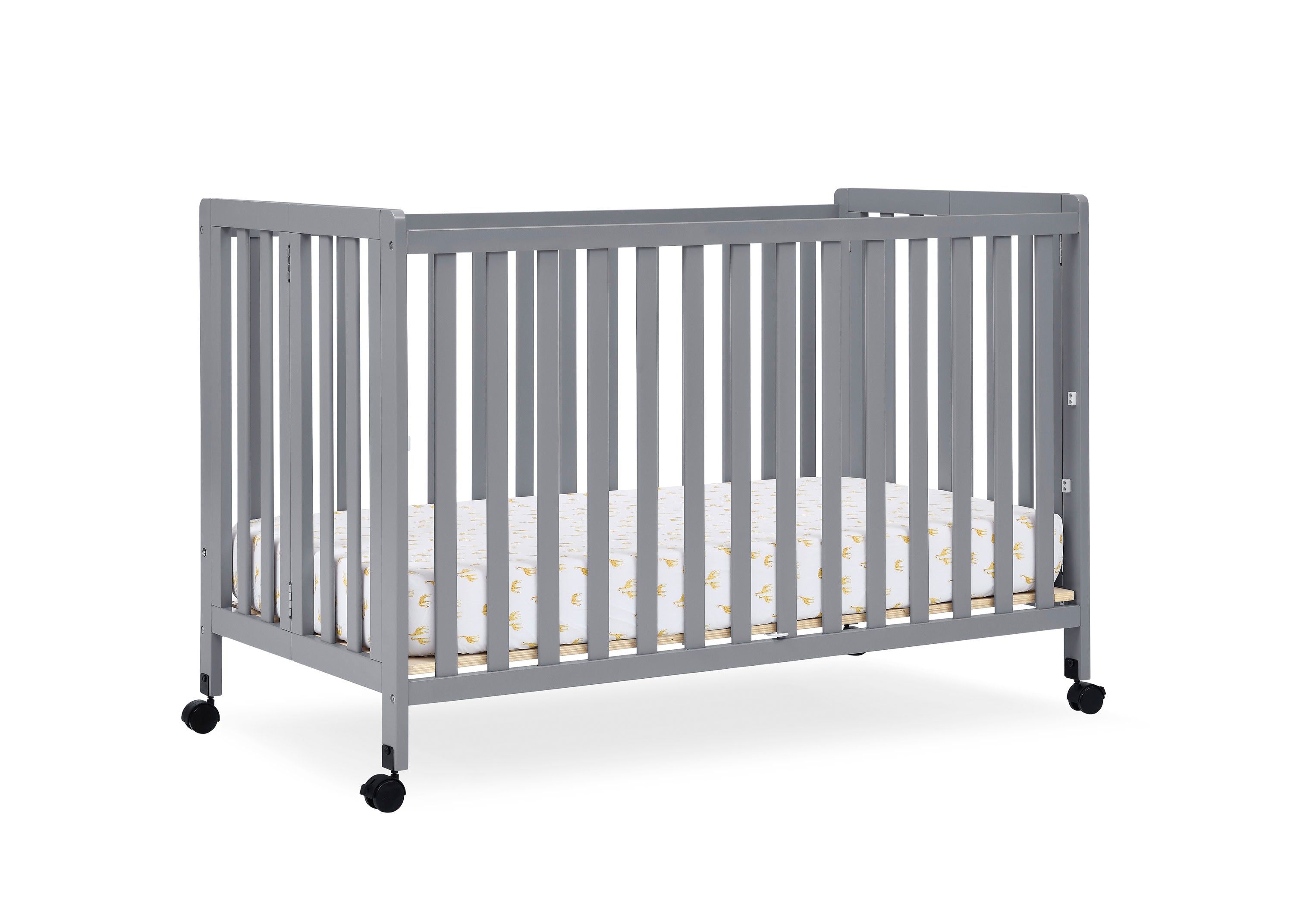 Aria Full Size Portable Folding Crib - Lightweight Travel Baby Bed for Home, Nursery & On-The-Go | Perfect for Newborns, Toddlers & Sleepovers