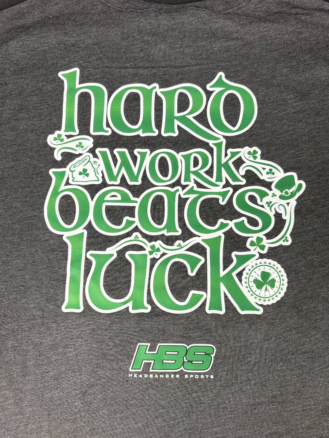 HB Sports Lifestyle Active Wear Men's Shirts: St. Patrick's Day (Black Heather) - Perfect for Gym, Running & Casual Wear