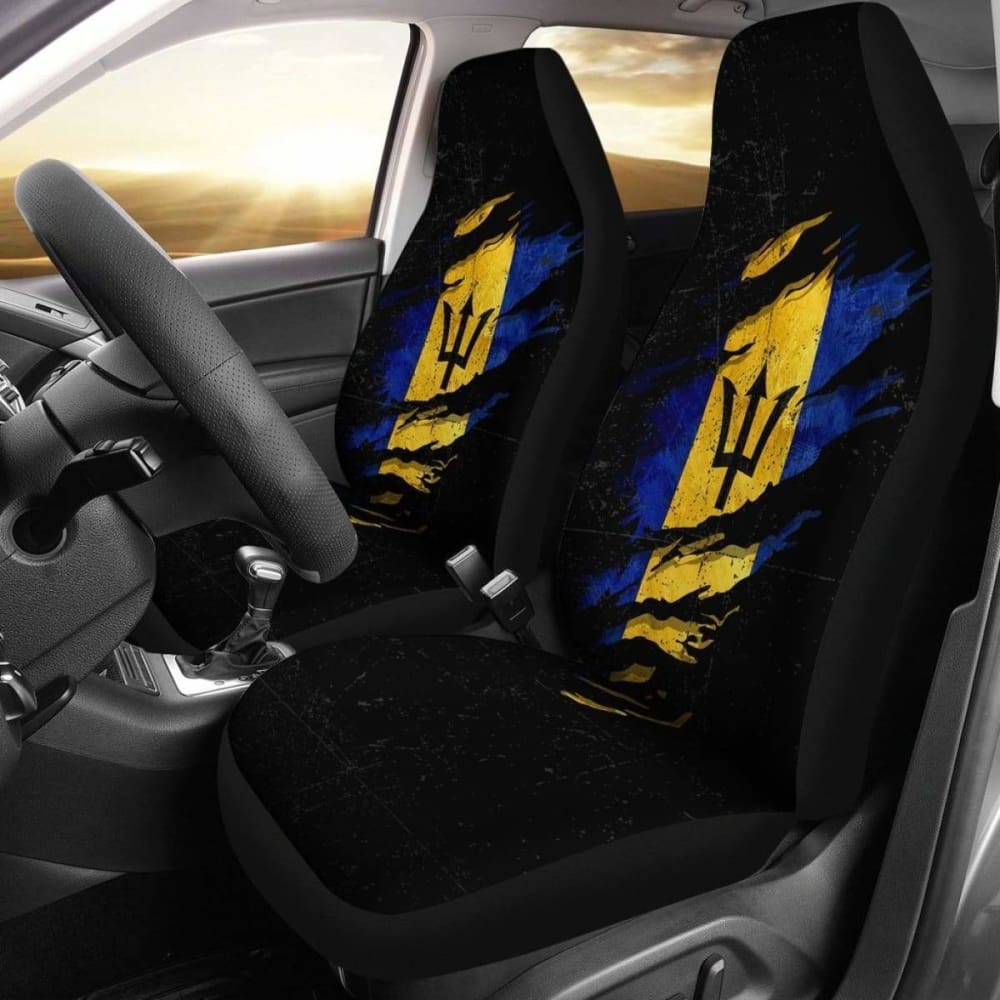 Barbados In Me Car Seat Covers - Grunge Style 232125 - Durable & Stylish Seat Protectors for Cars, Trucks & SUVs - Perfect for Road Trips & Daily Commutes
