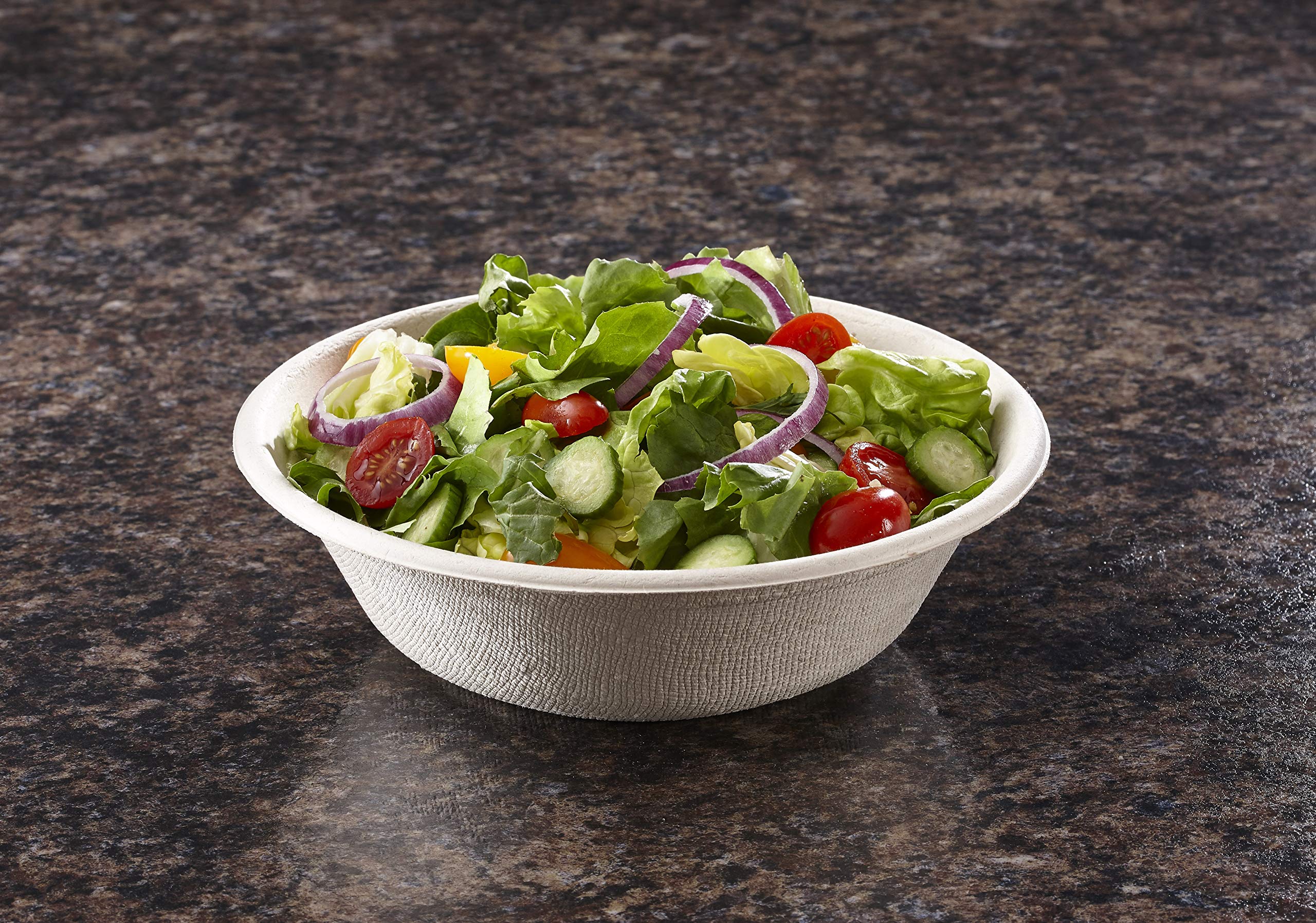 32 oz Compostable & Recyclable Round Pulp Bowls - 300 Pack | Microwave & Reheat Safe | Durable Disposable Bowls for Parties, Picnics, Catering & Takeout