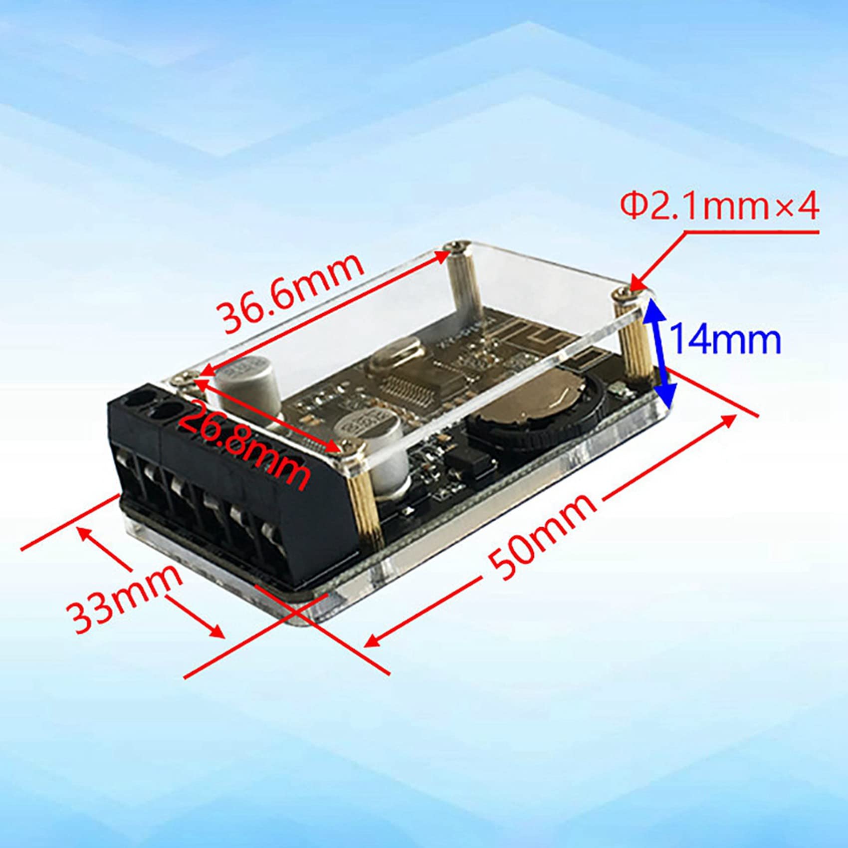 2X 10W-20W Stereo Bluetooth 5.0 Audio Amplifier Board Module - 12V/24V DC Power, Hi-Fi Lossless Sound for Car Speakers & DIY Audio Projects | Perfect for Car Audio Upgrades, Home Theater Systems & Portable Speakers