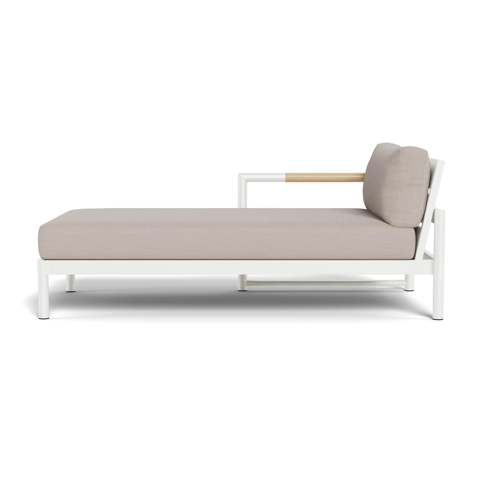 Breeze XL Aluminum Chaise Lounge Chair Left - Lightweight & Durable Outdoor Patio Furniture for Poolside, Beach, or Backyard Relaxation