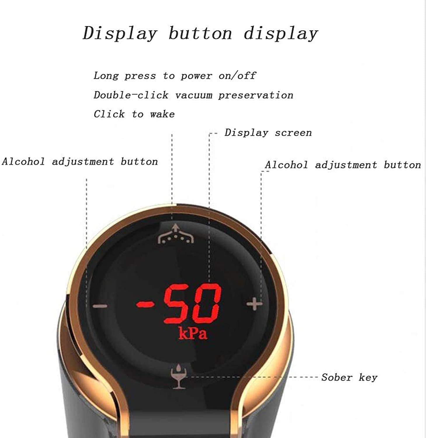 Electric Wine Aerator - Automatic Wine Decanter Pump with One-Touch Operation | Portable Wine Oxygenator for Red & White Wines | Perfect Gift for Wine Lovers & Home Use | Dinner Parties, Wine Tastings & Romantic Evenings