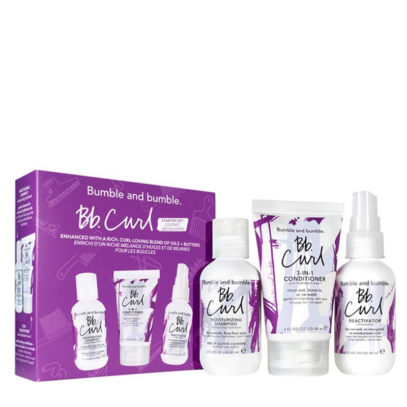 Bumble and Bumble Curl Starter Set for Wavy & Curly Hair – Hydrating Shampoo, Conditioner & Styling Cream – Perfect for Daily Curl Care & Definition