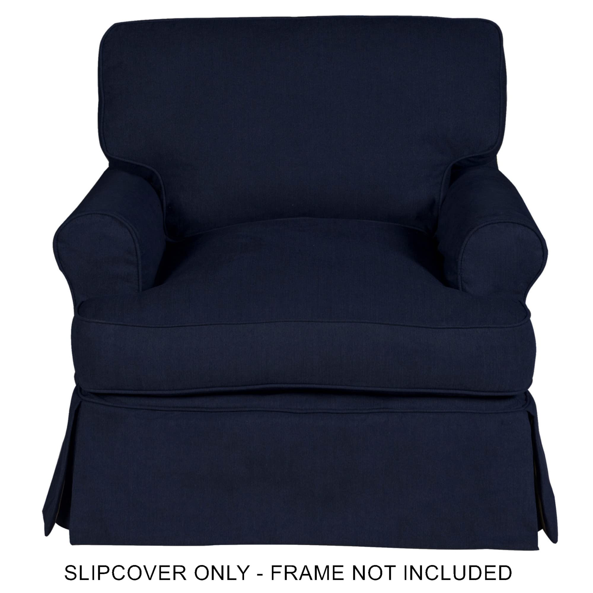 Sunset Trading Horizon Furniture Slipcover - Configurable Navy Blue Sofa Cover for Living Room, Sectional, and Recliner Protection