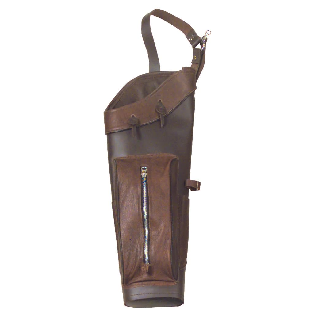 Leather Back Quiver for Arrows - Adjustable & Durable Hunting Accessory for Outdoor Archery, Camping & Target Practice | Brown