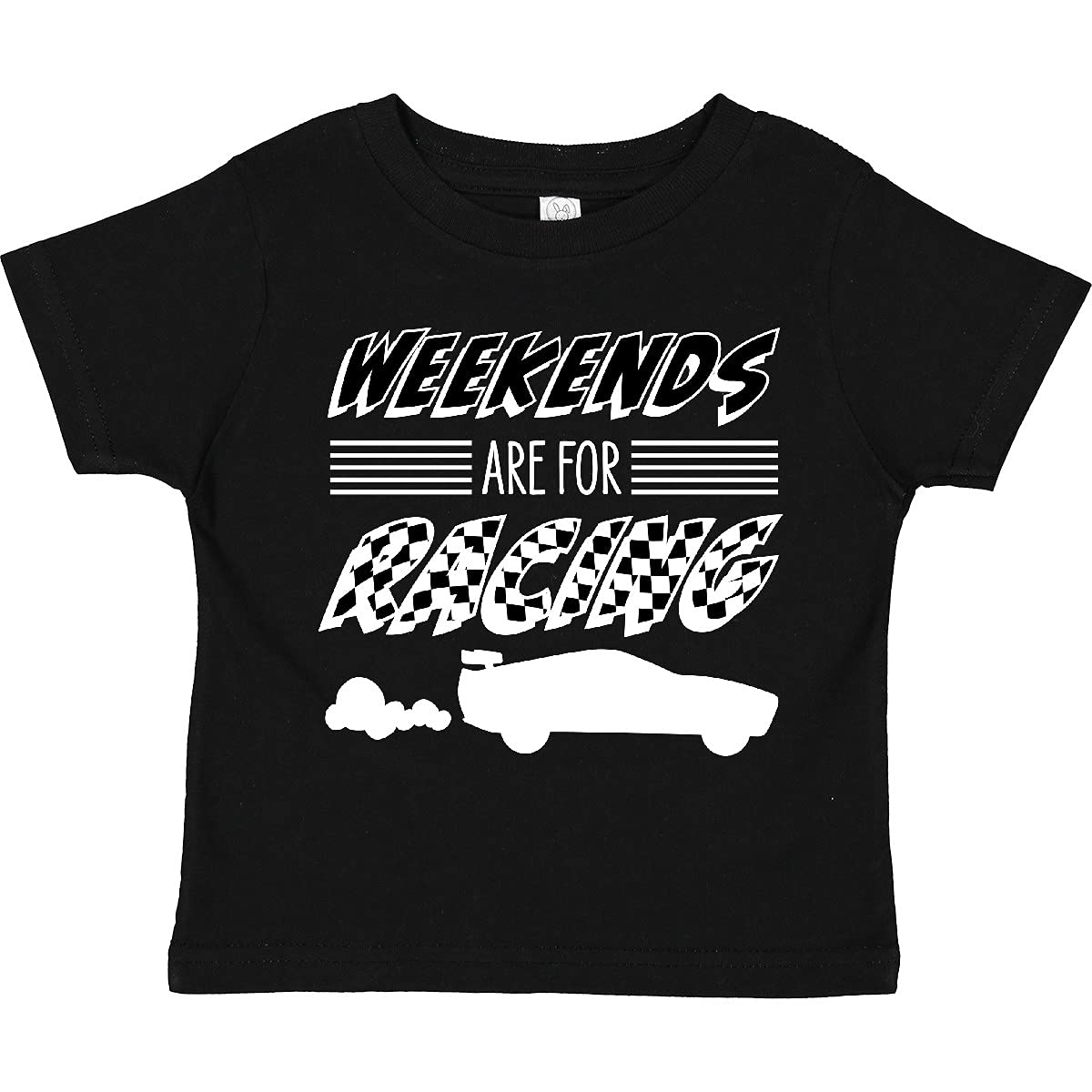Inktastic Weekends are for Racing - Race Car Silhouette Toddler T-Shirt | Comfortable Cotton Tee for Boys & Girls | Perfect for Playdates, Car Shows & Family Outings