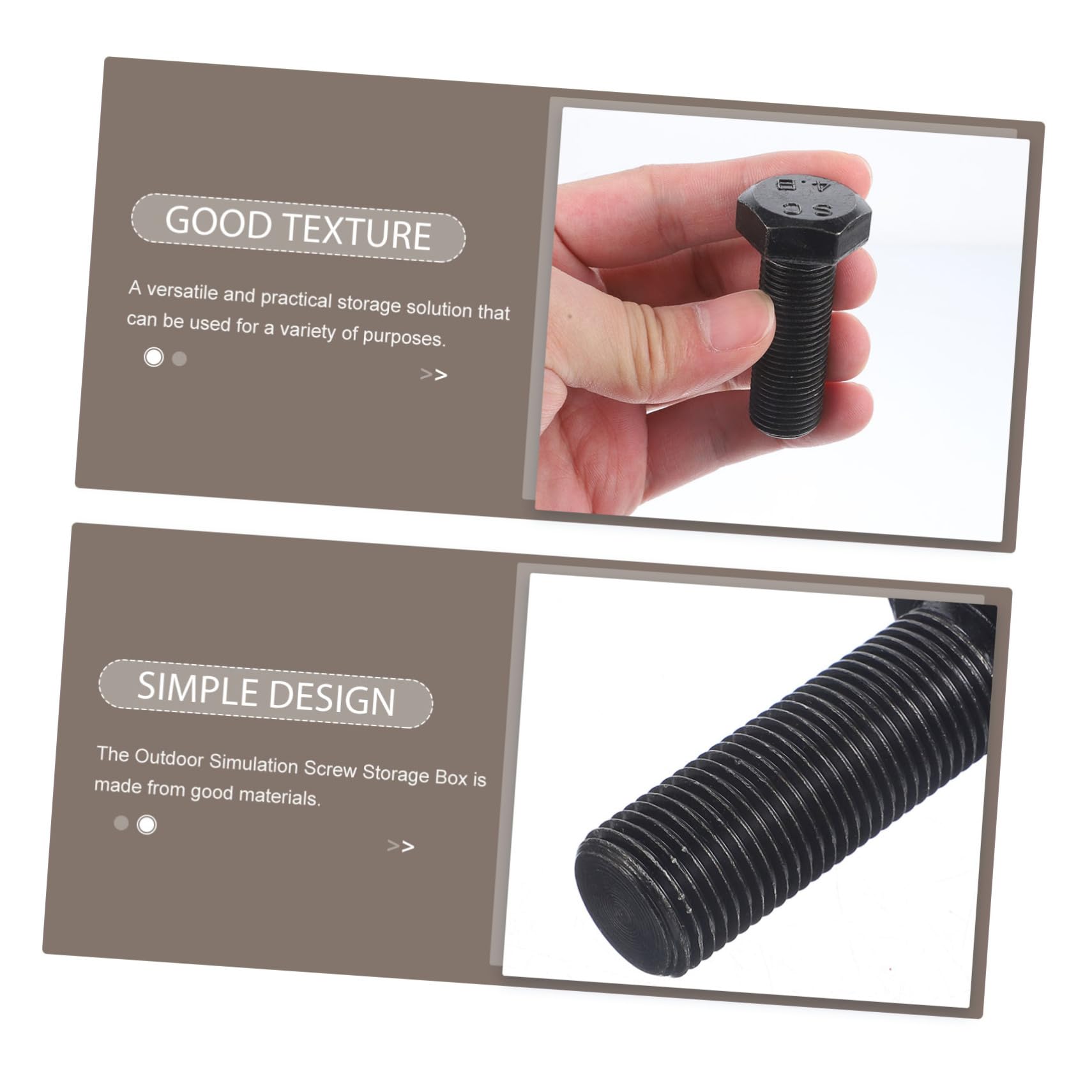 DOITOOL Fake Bolt Storage Box - Hidden Secret Compartment for Cash, Jewelry & Valuables - Discreet Safe for Home, Office & Travel Security