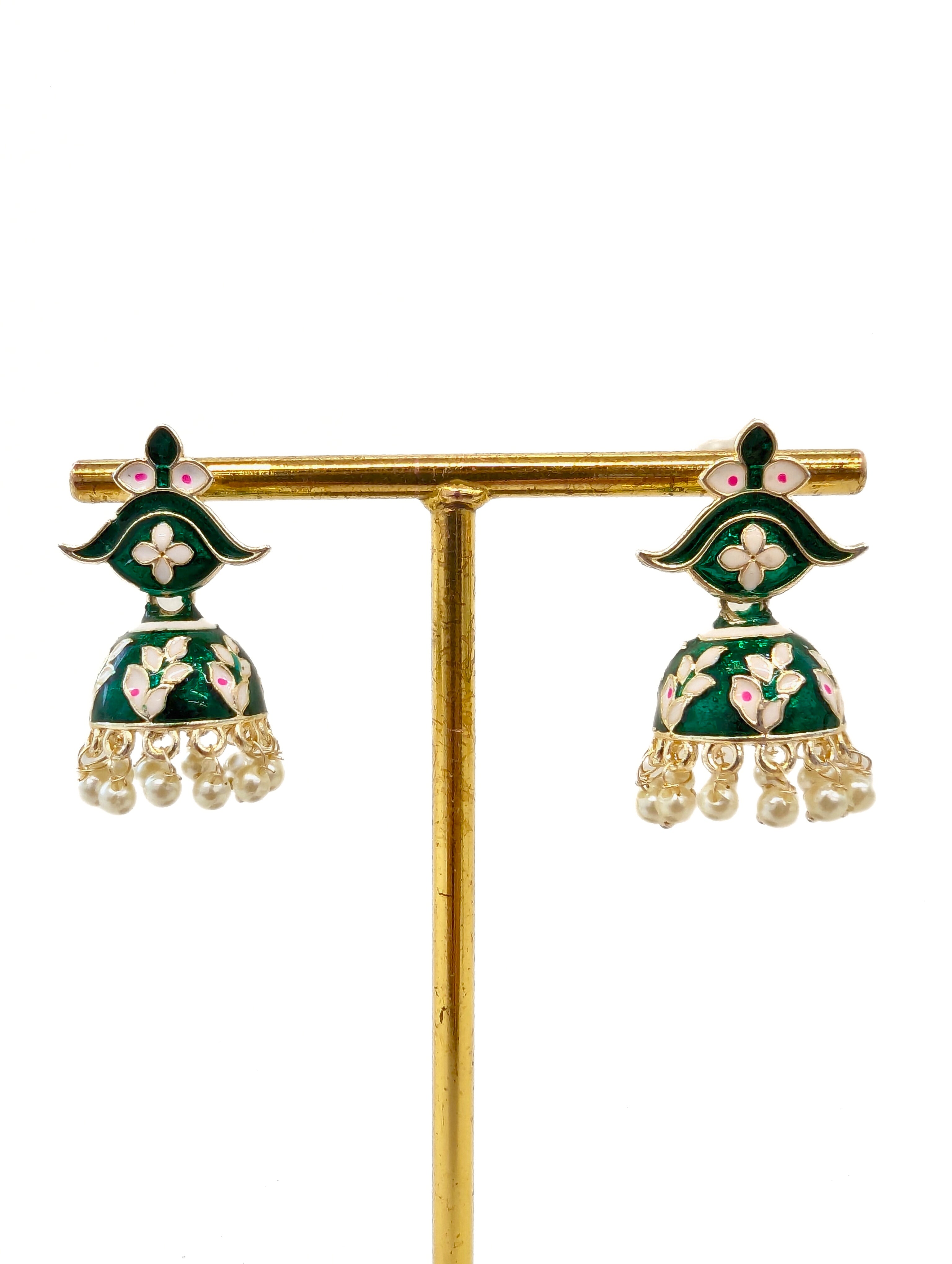 Exquisite Sonali Meenakari Earrings - Handcrafted Indian Jewelry for Women - Perfect for Weddings, Parties & Ethnic Fashion
