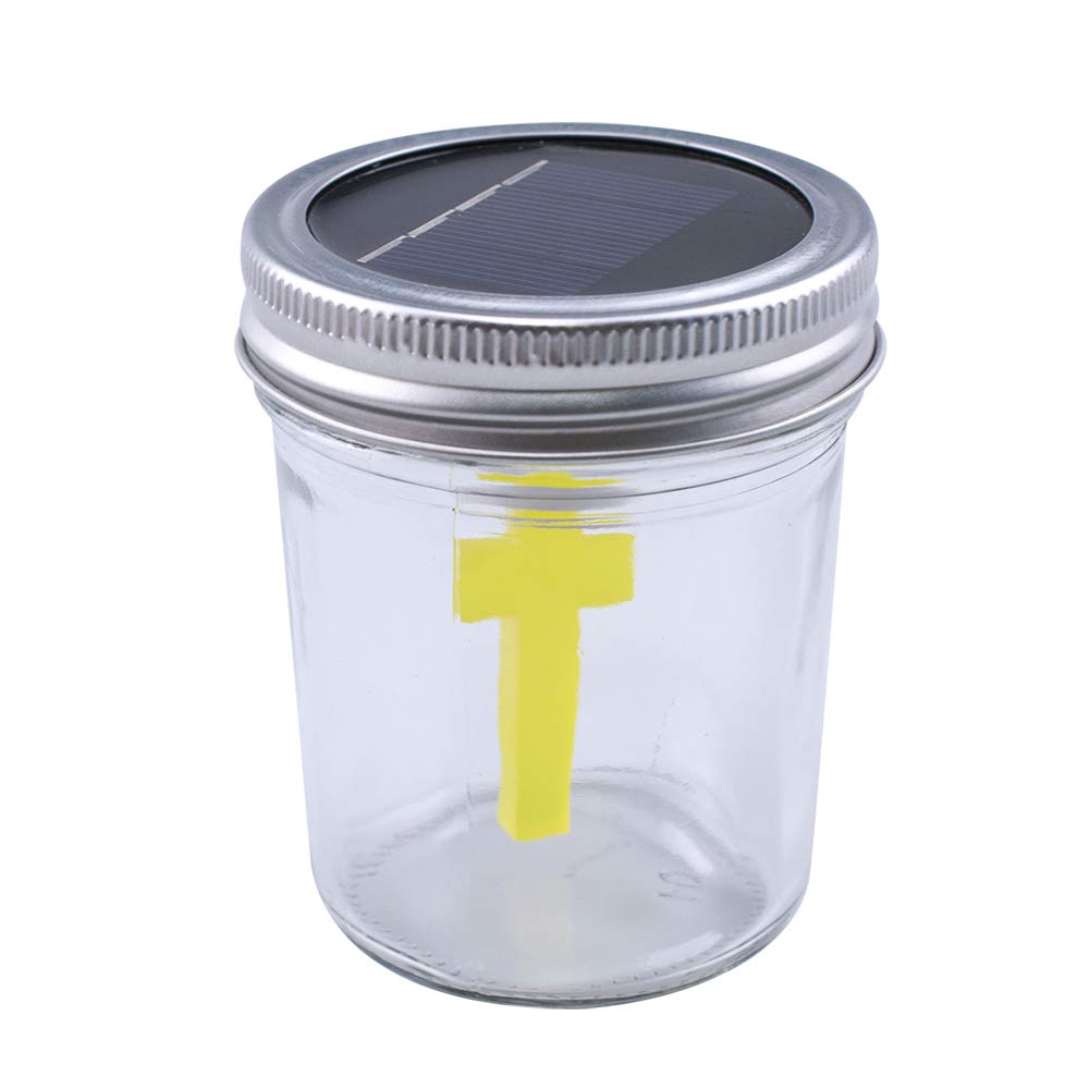 Solar Powered Bottle Lantern - Outdoor Waterproof LED Jar Lights for Garden, Patio, Yard Decor - White Glass Bottle Lights for Christmas Party, Wedding, Camping & Backyard Lighting
